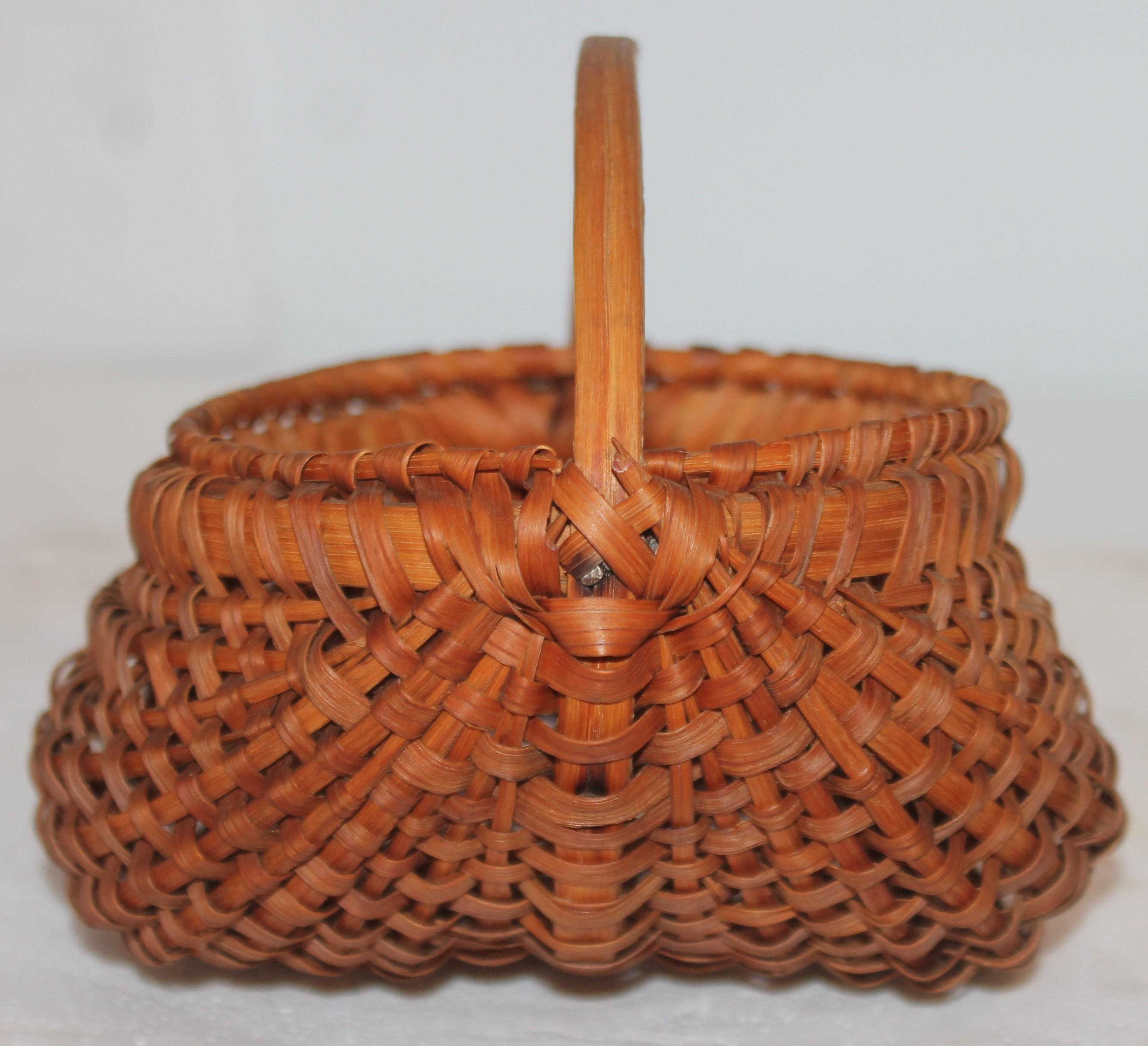 Adirondack Collection of Three Miniature 19th C Hiney Baskets For Sale