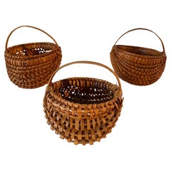 Collection of Three Miniature Buttocks Baskets