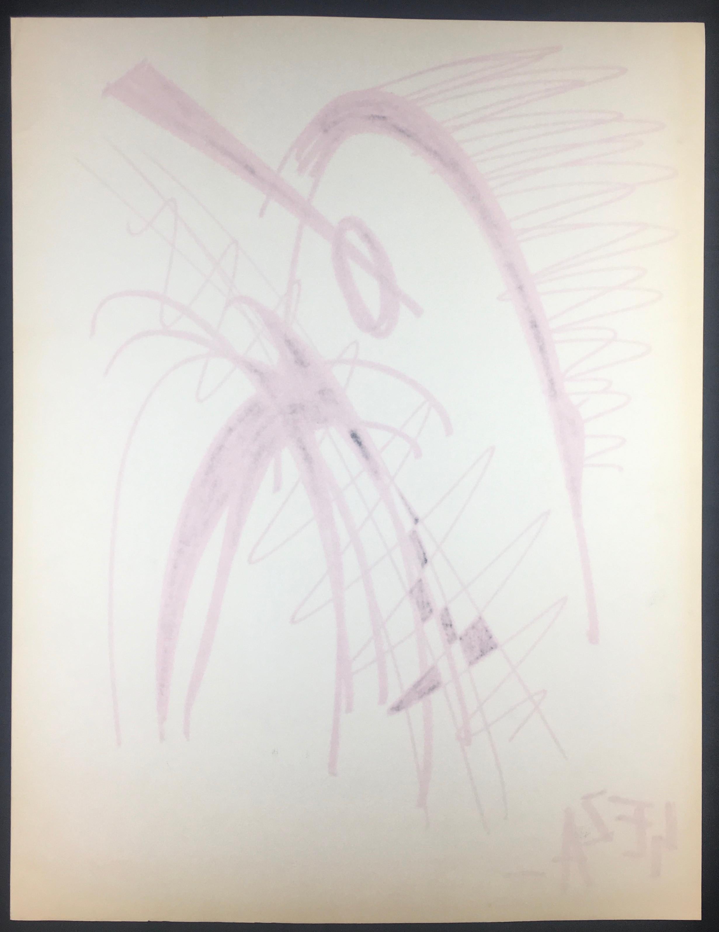 Collection of Three Modern Abstract Drawings Signed Geza, Manner of Franz Kline In Good Condition For Sale In Miami, FL