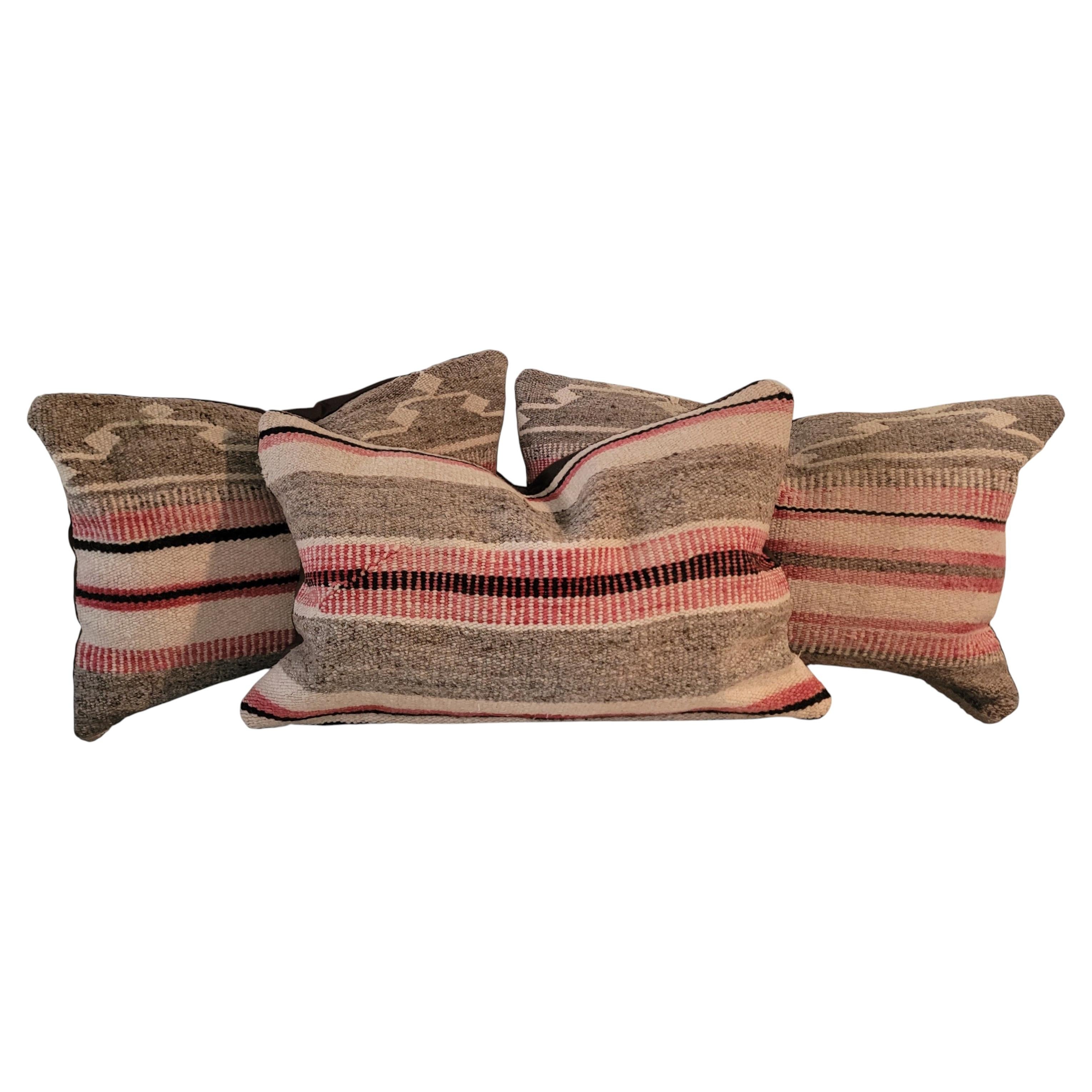 Collection of Three Navajo Striped Pillows -3