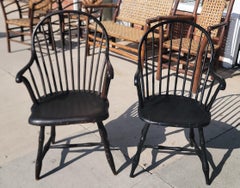 Collection of Three Painted 19Thc Philadelphia Windsor Chairs -3