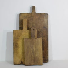 Collection of Three Rare French, 19th Century, Wooden Chopping or Cutting Boards