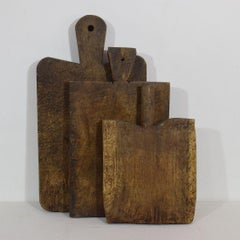 Collection of Three Rare French, 19th Century, Wooden Chopping or Cutting Boards