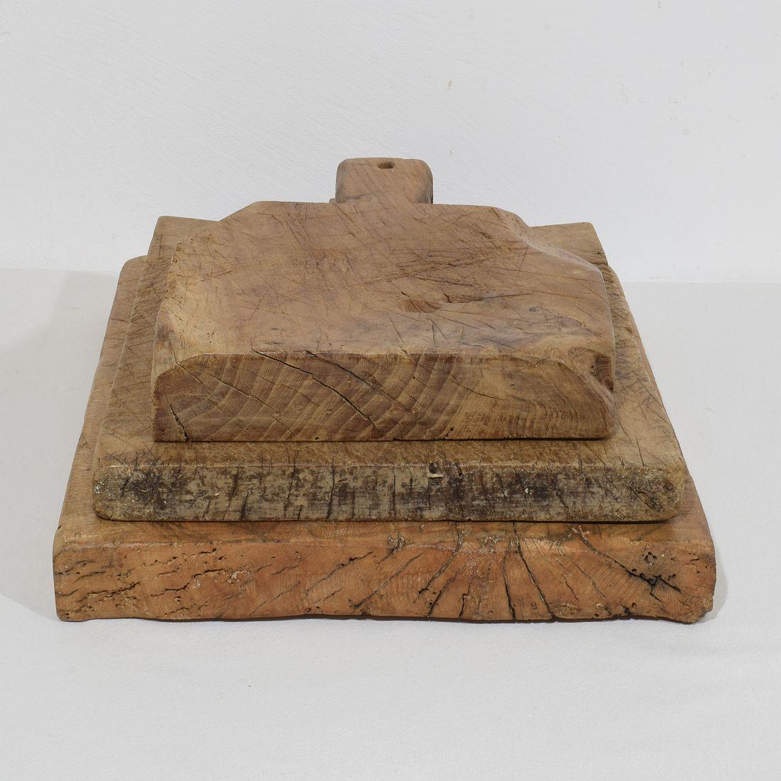 Collection of Three Rare French, 19th Century, Wooden Chopping or Cutting Boards 16