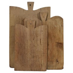 Collection de trois rares planches à découper en bois françaises du XIXe siècle