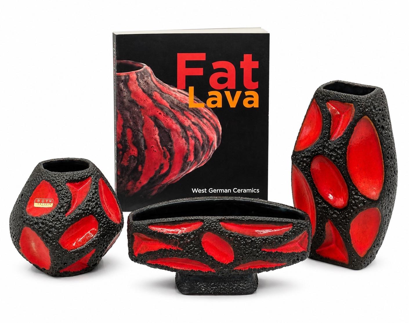Collection of Three Roth Keramik “Fat Lava” Vases, Models 308, 309