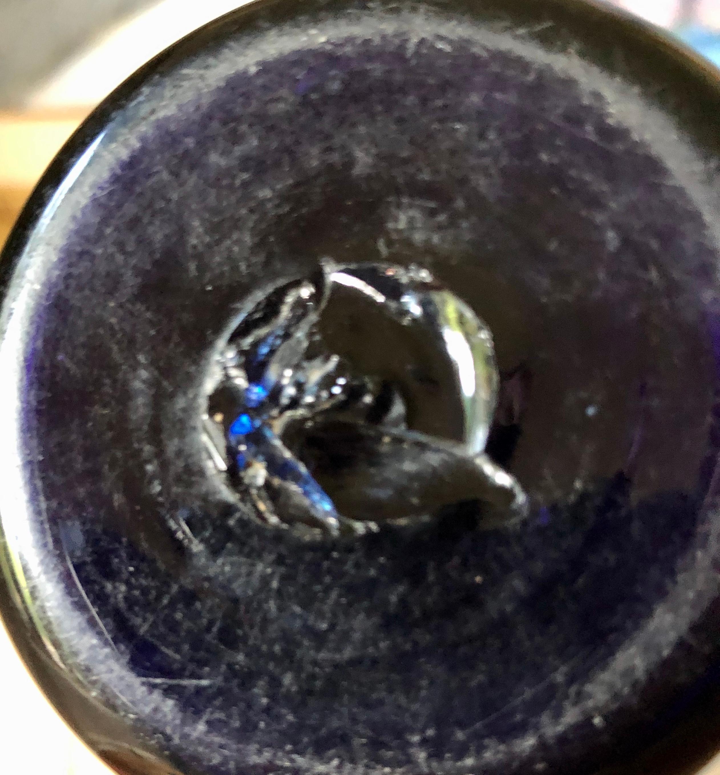 George III Collection of Three Rum and Brandy Early Cobalt Blue Bottles