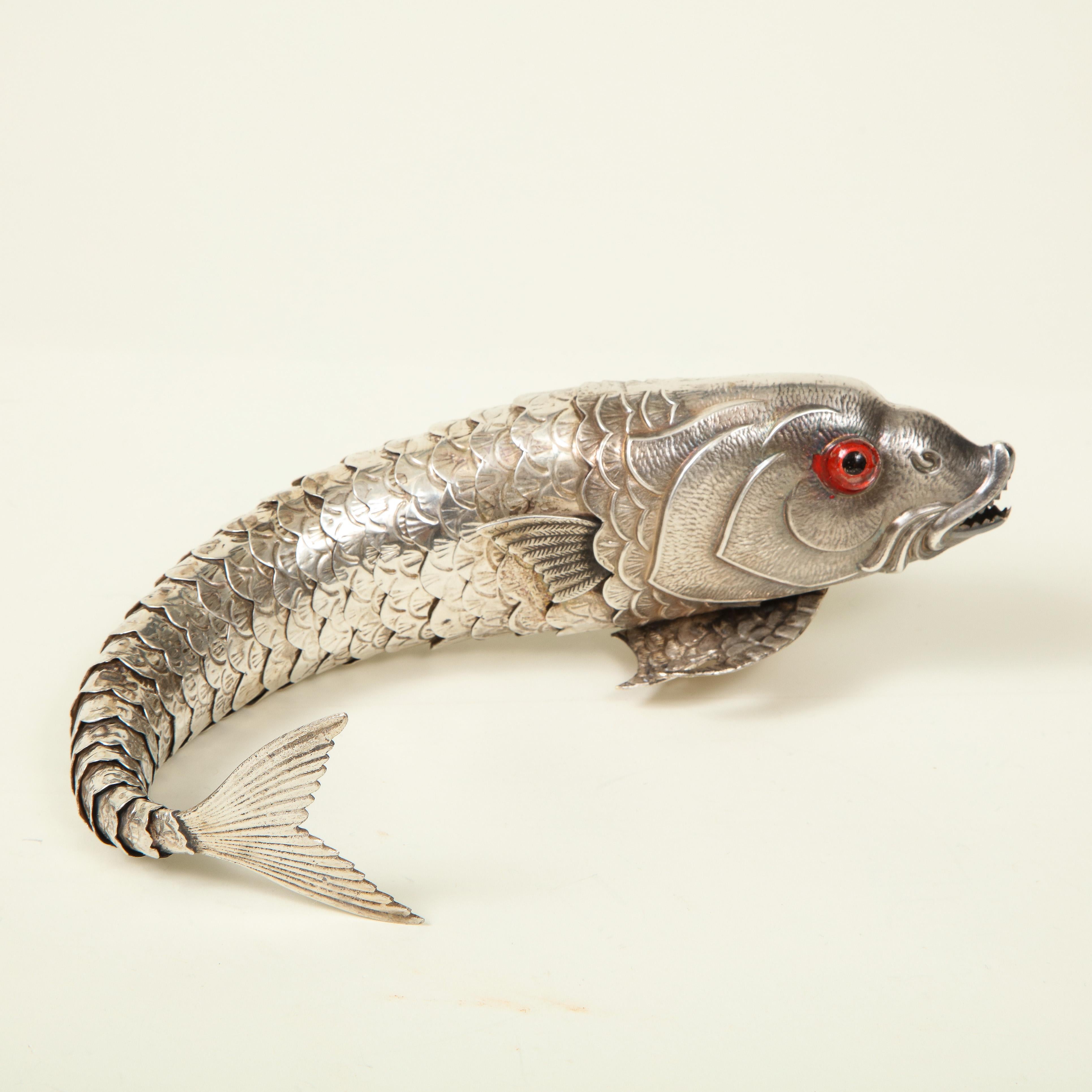 Collection of Three Silver Articulated Fish 4