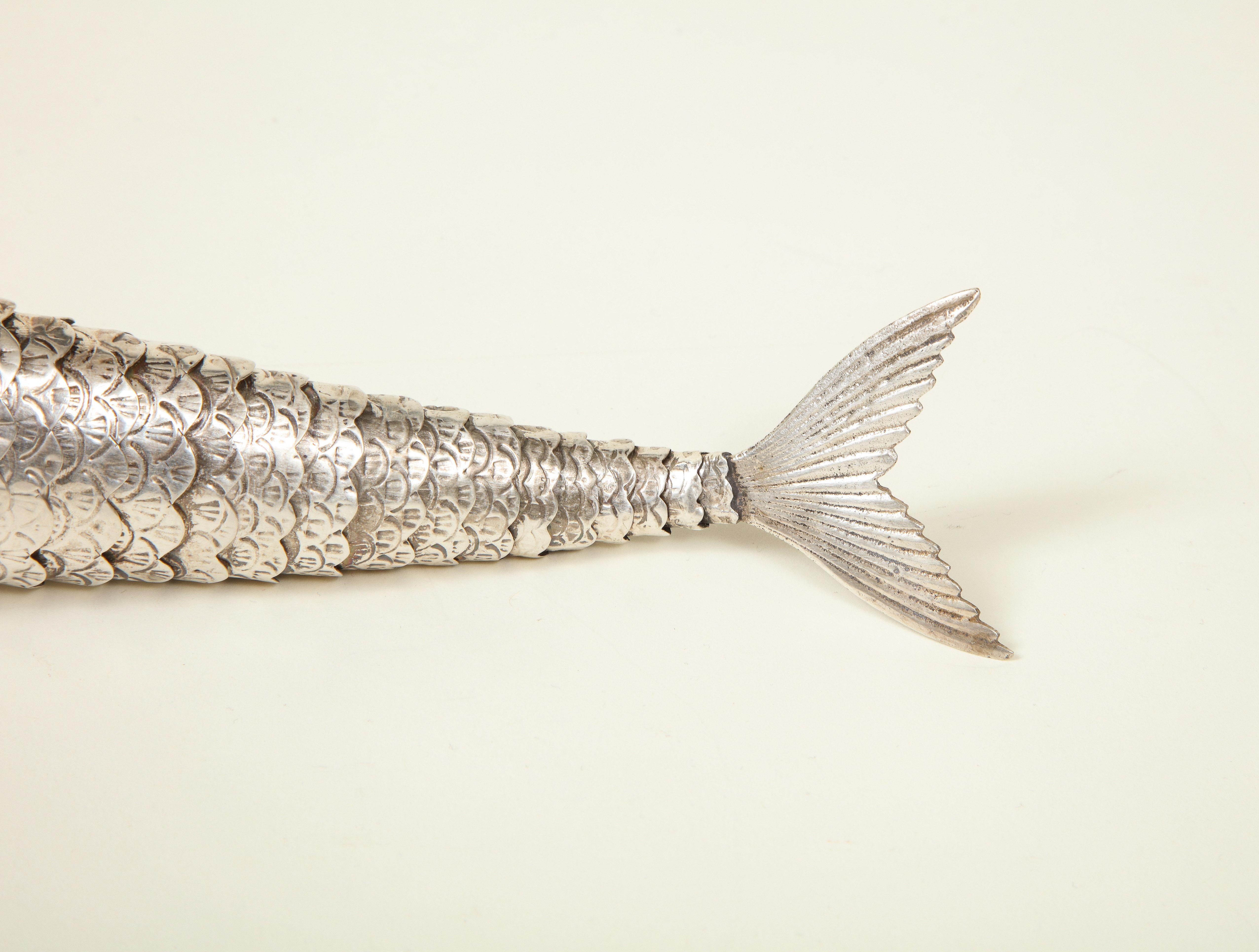 Collection of Three Silver Articulated Fish 8
