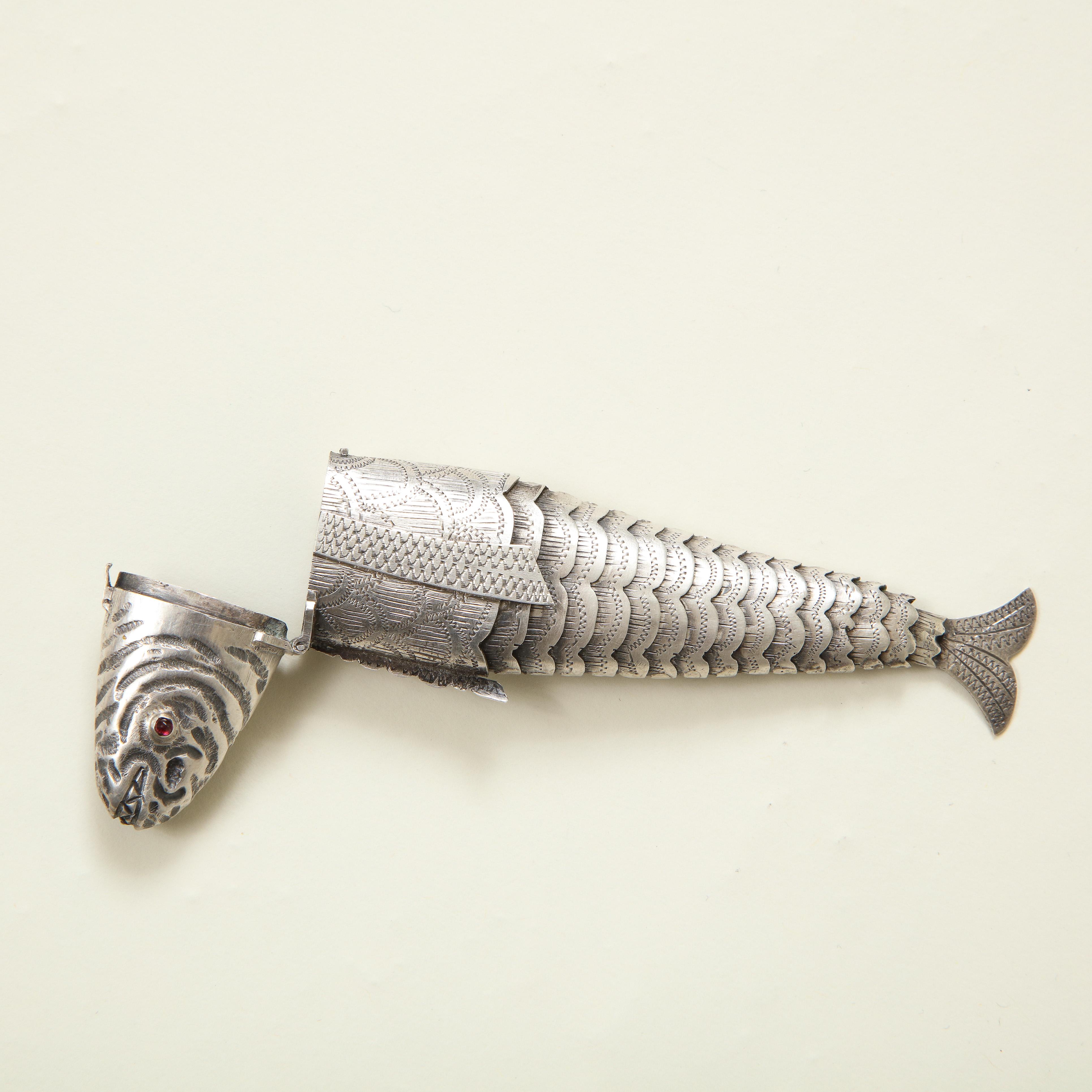 Collection of Three Silver Articulated Fish 10