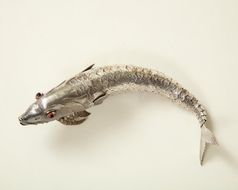 Collection of Three Silver Articulated Fish For Sale 5