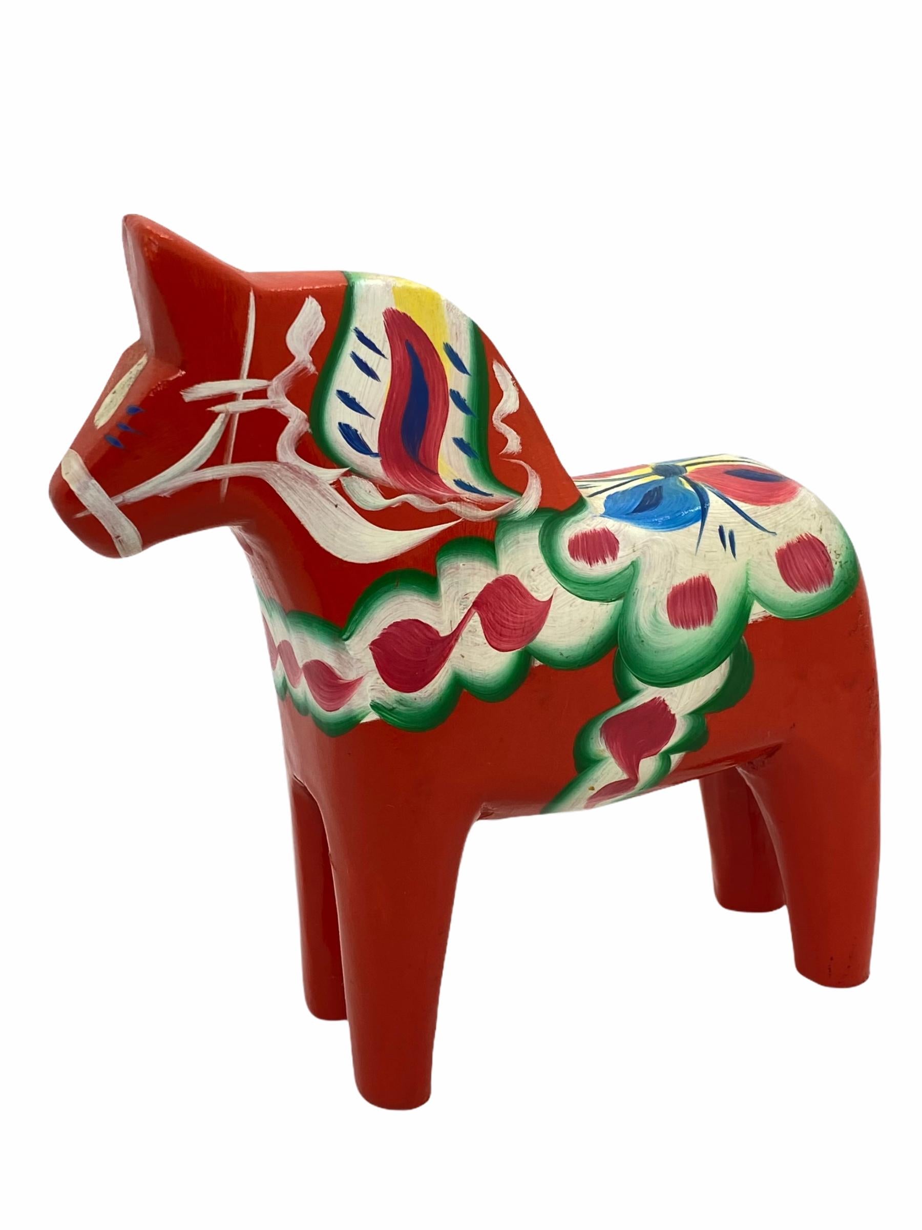 Collection of Three Vintage Swedish Dala Horses by Nils Olsson, Sweden Folk Art 2
