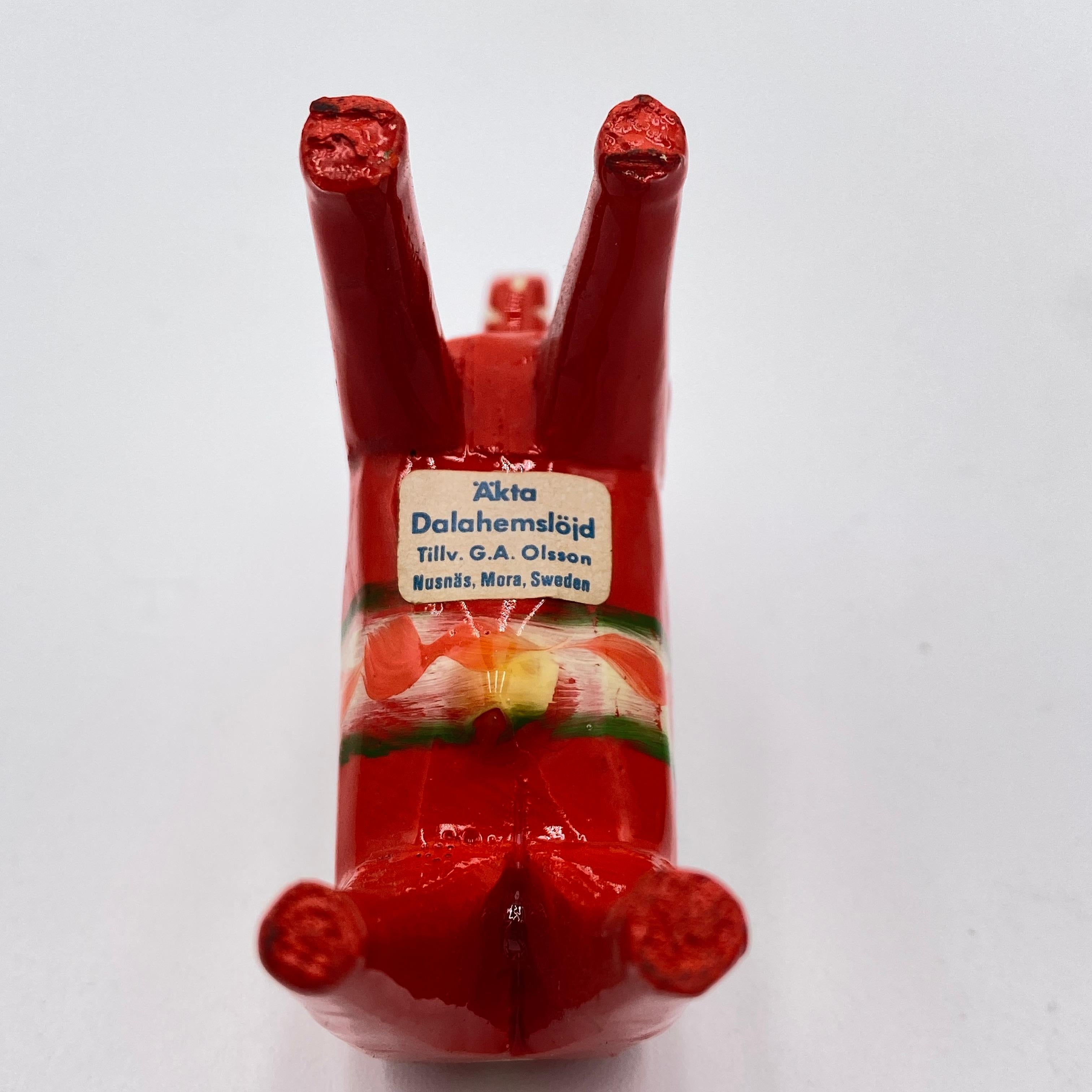 Collection of Three Vintage Swedish Dala Horses by Nils Olsson, Sweden Folk Art For Sale 6