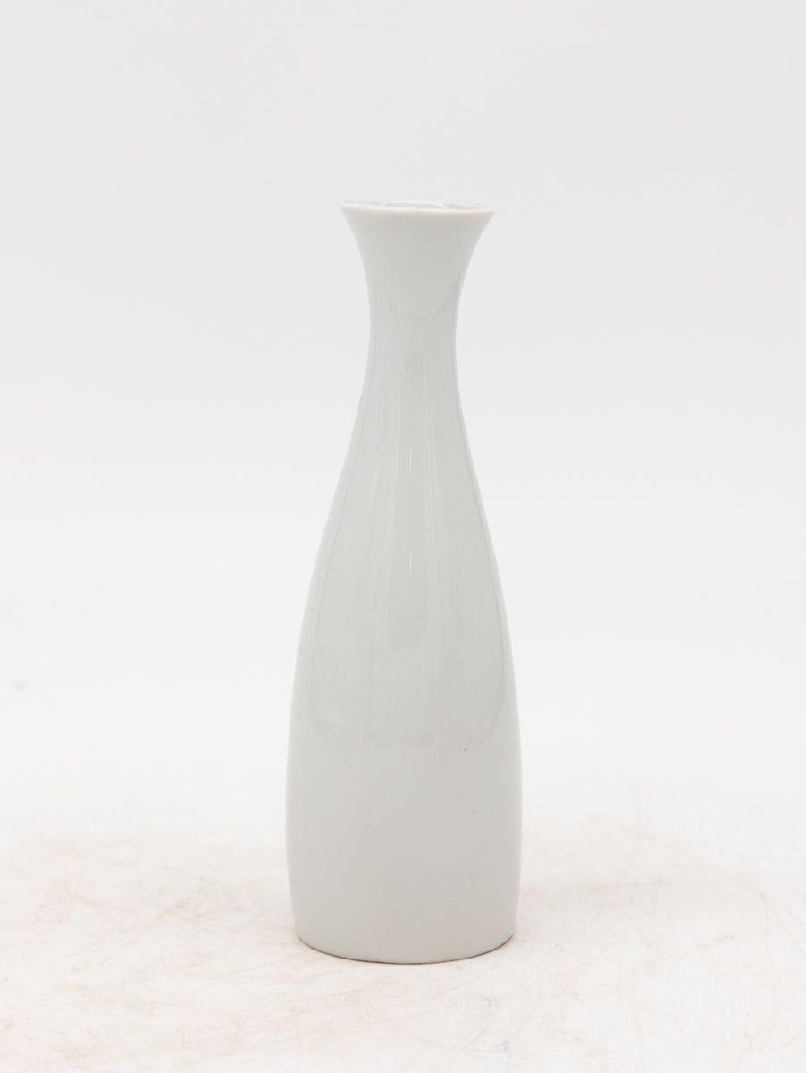 Contemporary Collection of Three White Single Bud Vases, French Early 21st C. For Sale