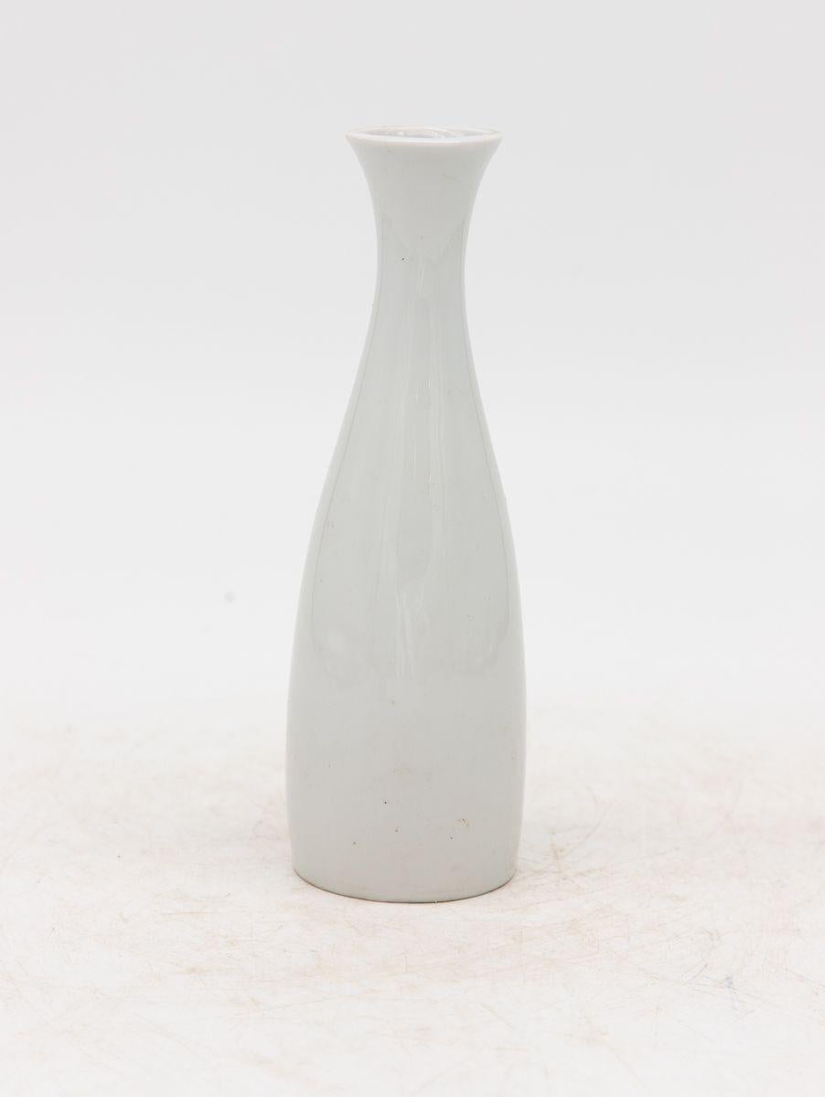 Contemporary Collection of Three White Single Bud Vases, French Early 21st C. For Sale
