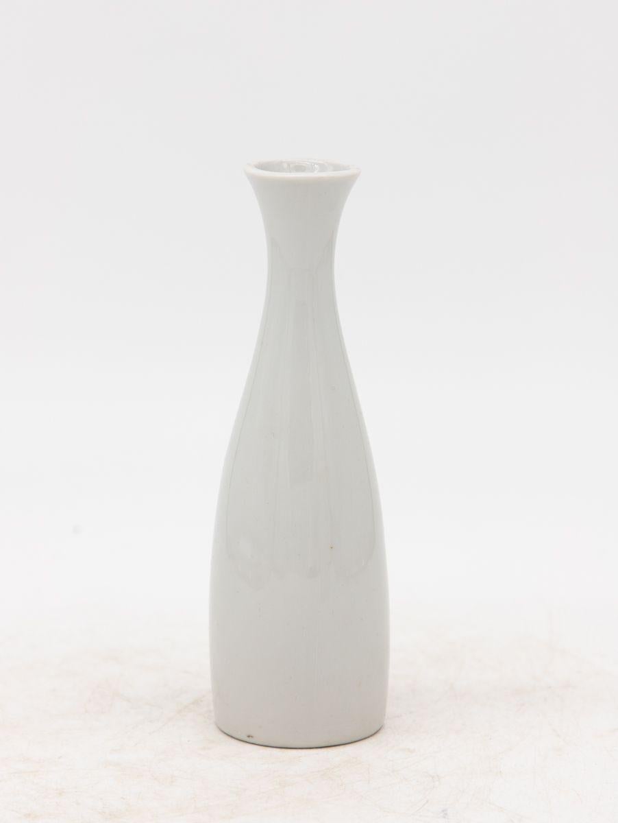 Ceramic Collection of Three White Single Bud Vases, French Early 21st C. For Sale