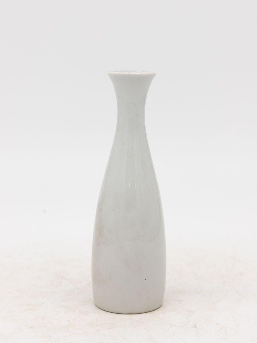 Ceramic Collection of Three White Single Bud Vases, French Early 21st C. For Sale