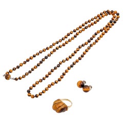 Collection of tiger eye jewelry