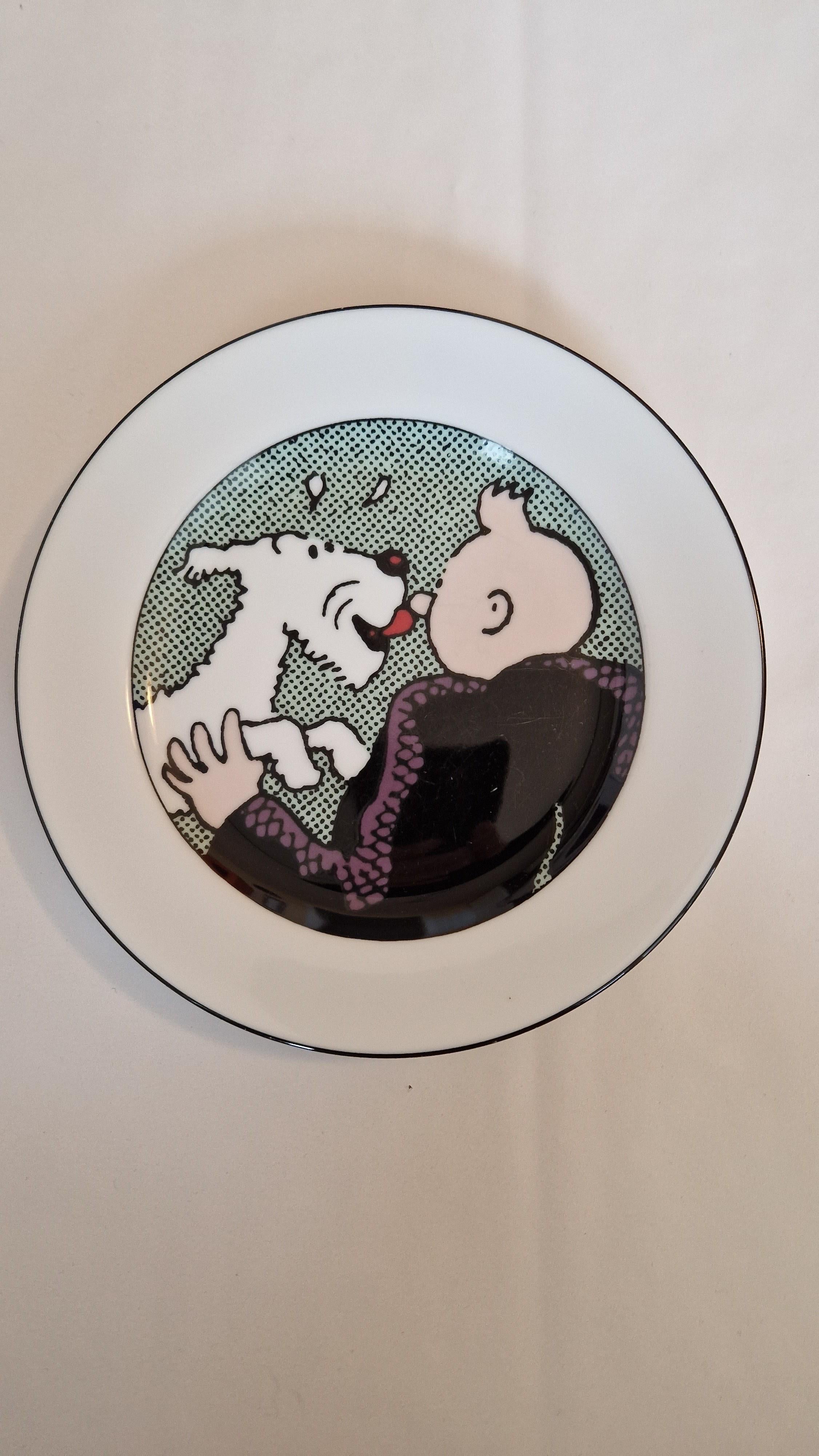 Collection of TinTin Porcelain Dish Coffee and Plate by Hergé ,  AXIS Paris 80s For Sale 4