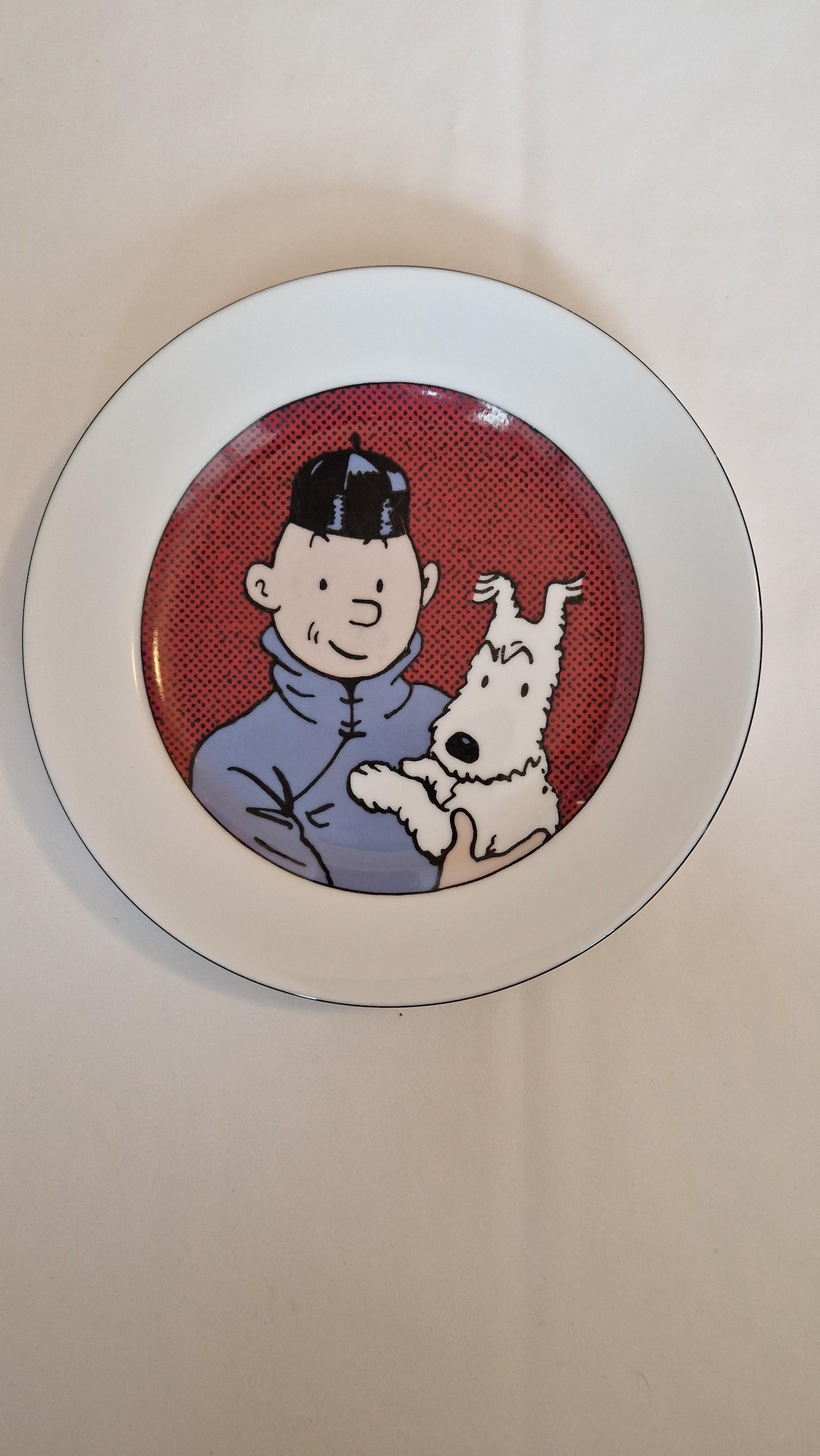 Collection of TinTin Porcelain Dish Coffee and Plate by Hergé ,  AXIS Paris 80s For Sale 6