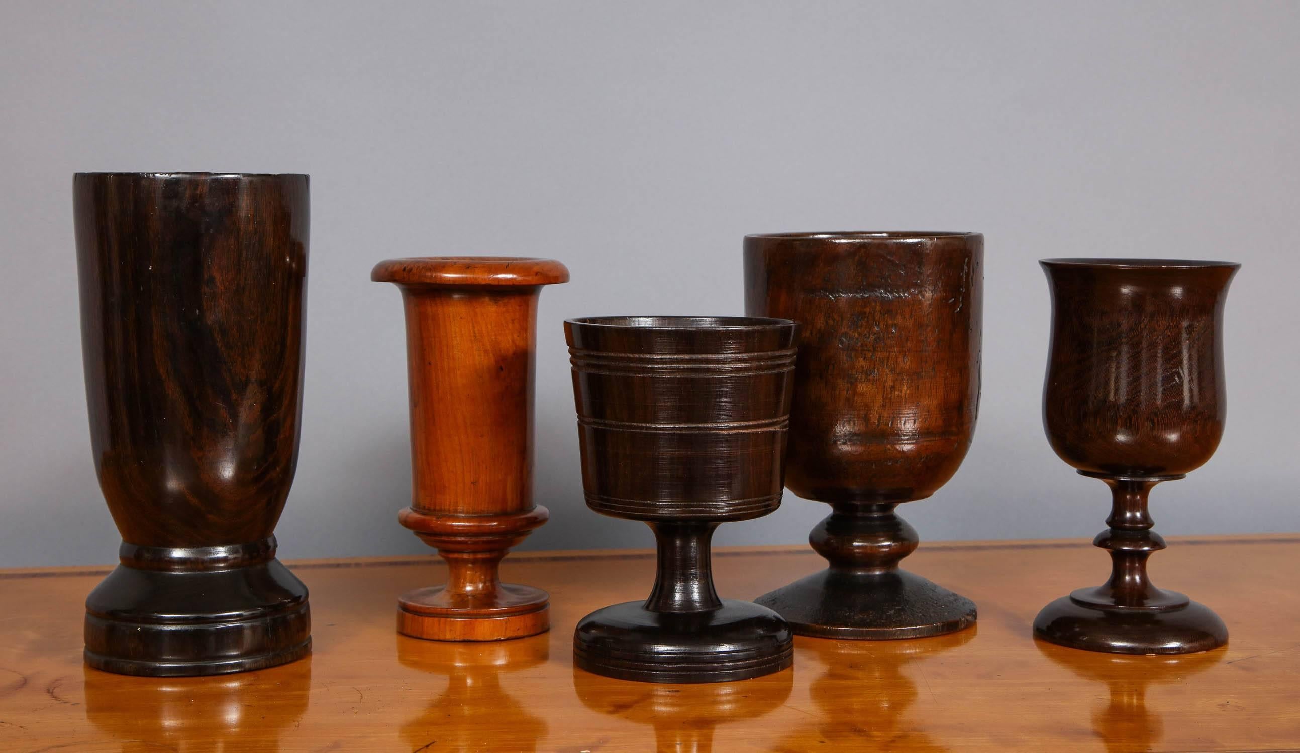 English Collection of Treen Vessels For Sale