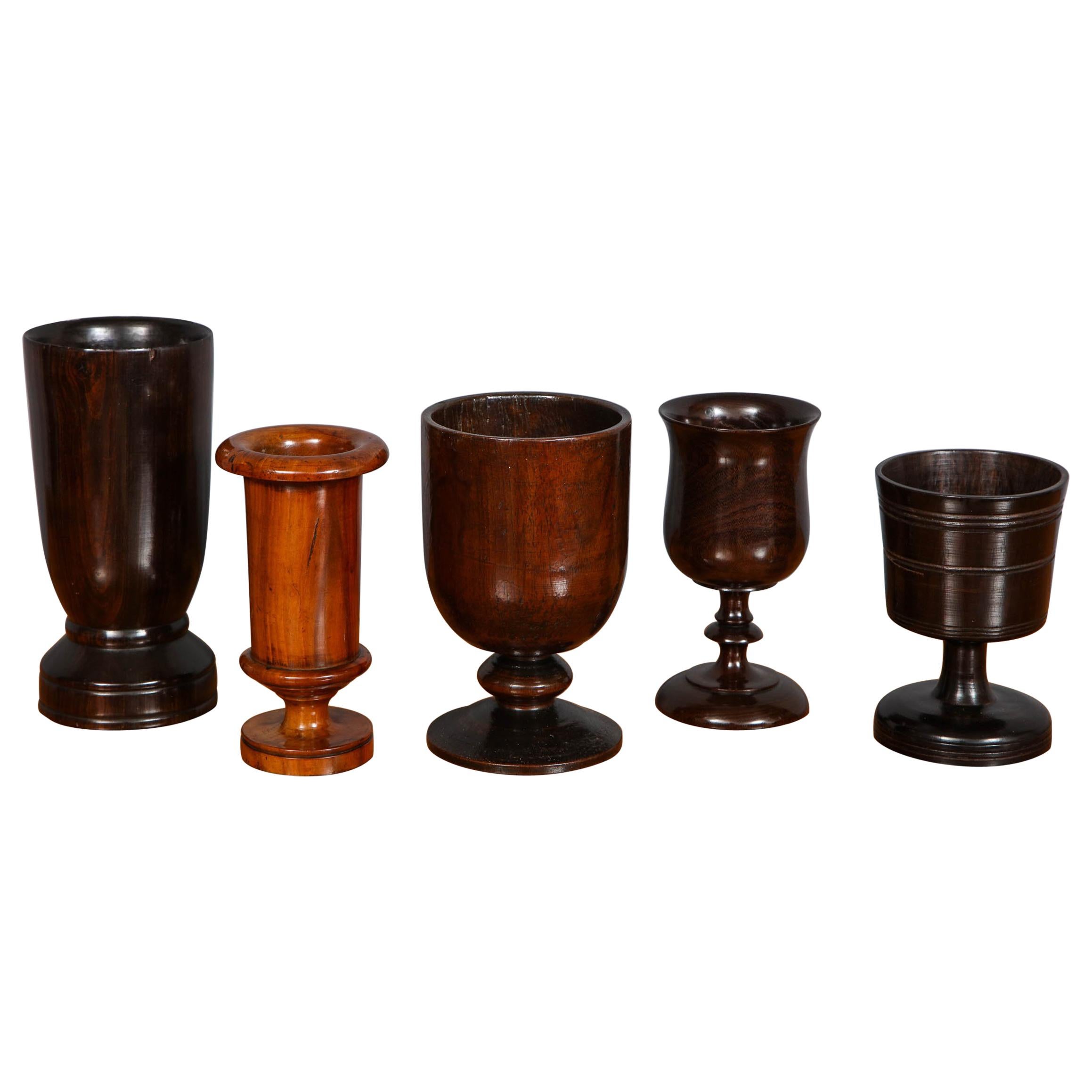 Collection of Treen Vessels For Sale