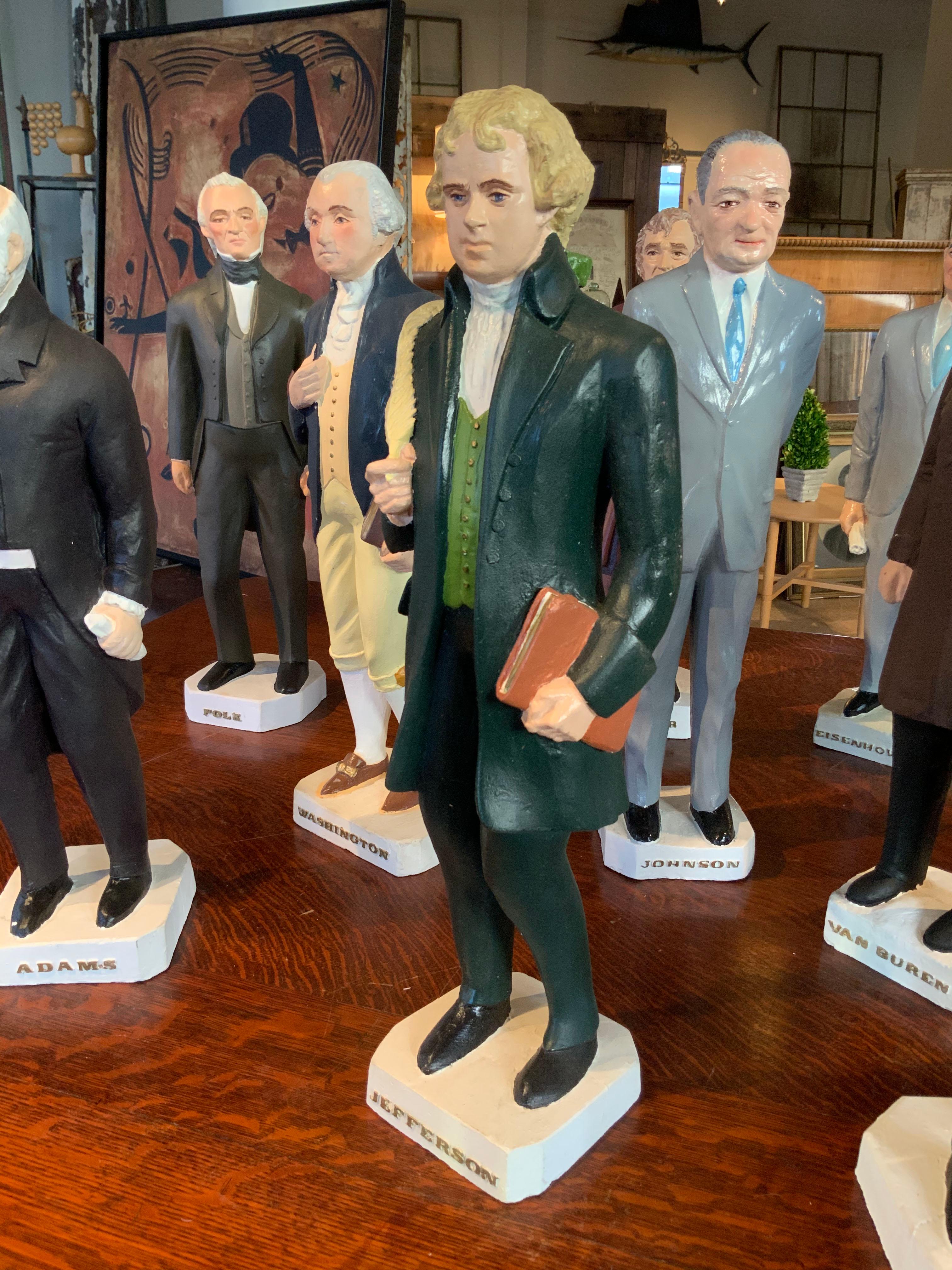 Mid-20th Century Collection of Twelve United States President Statues