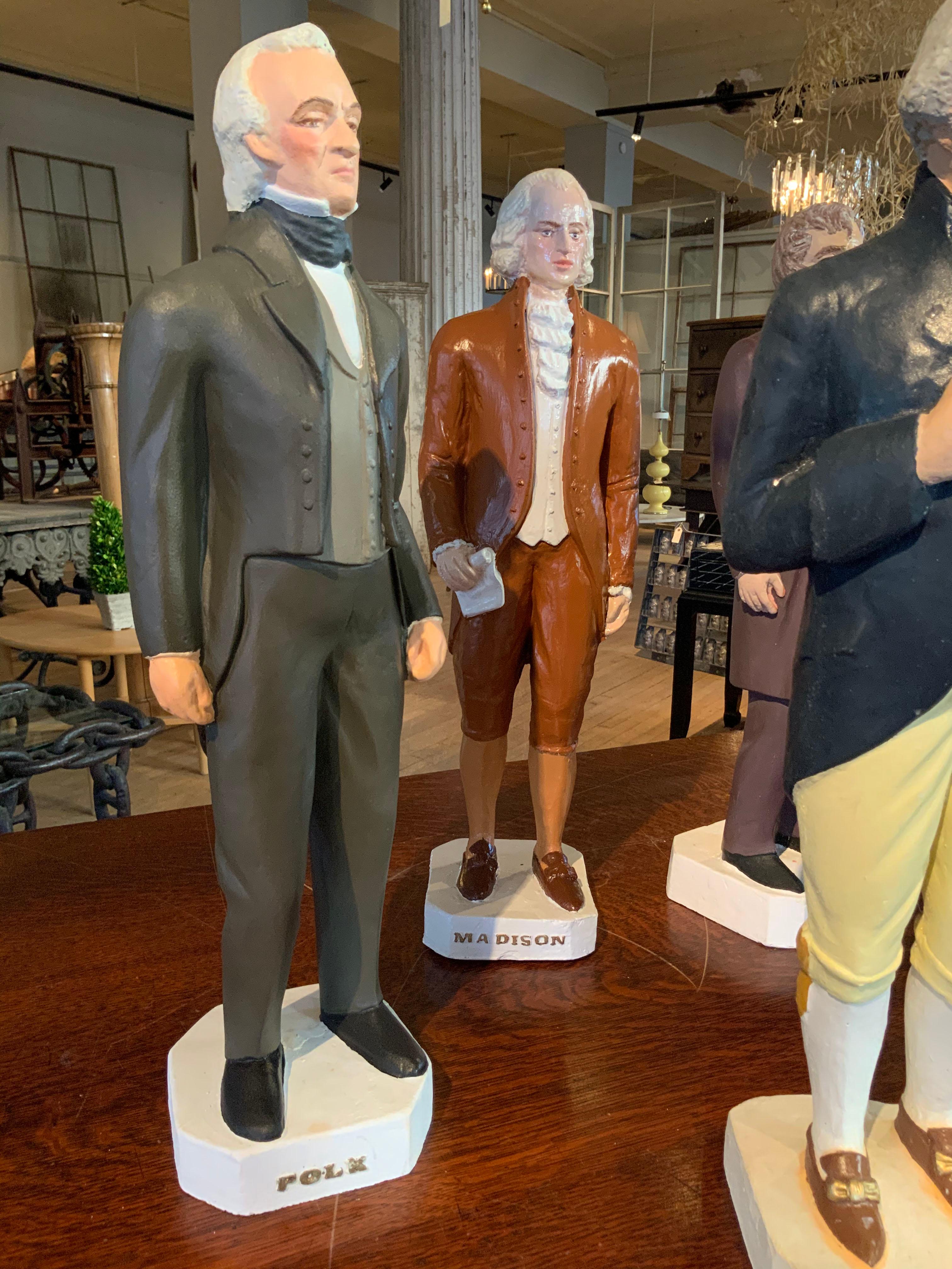 Plaster Collection of Twelve United States President Statues