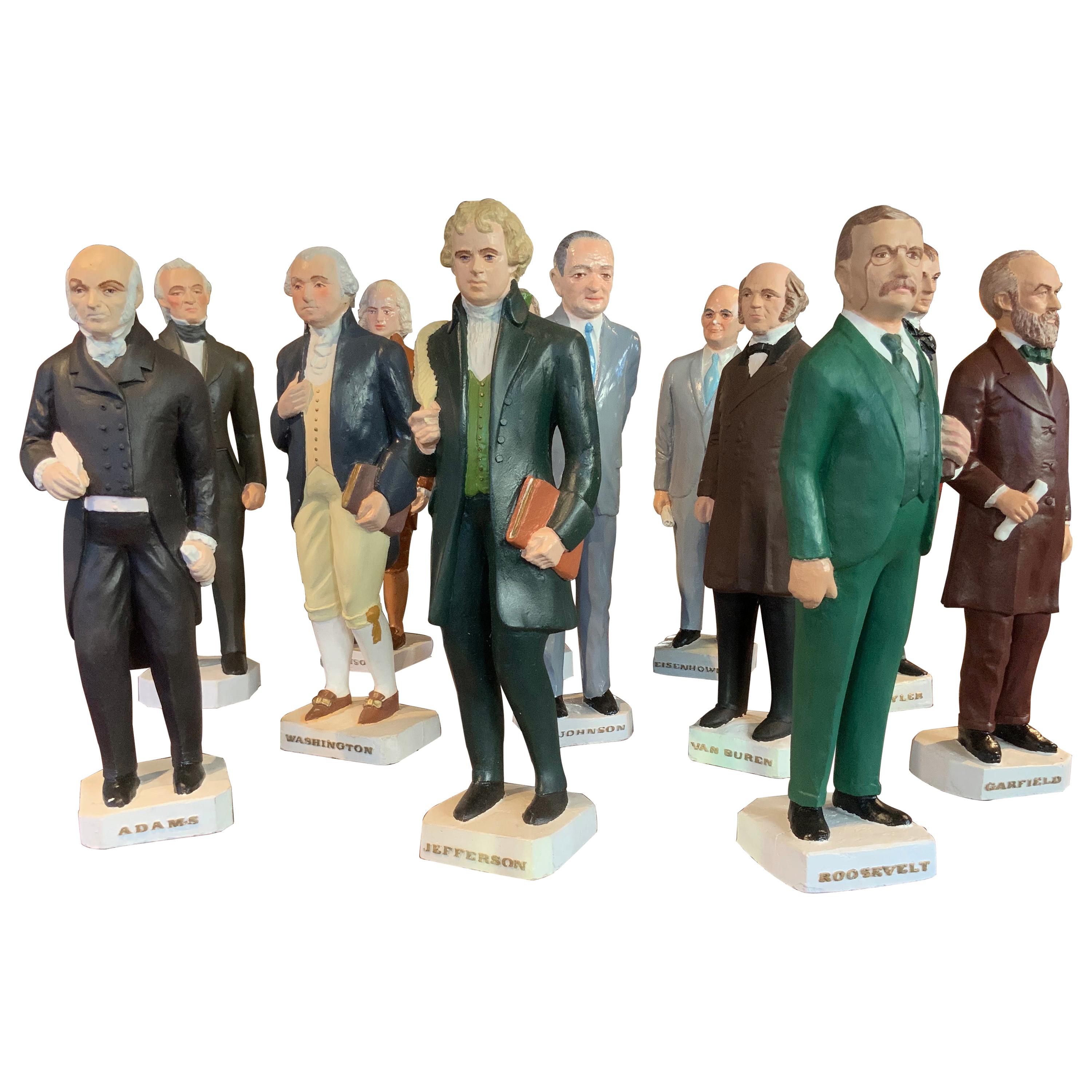 Collection of Twelve United States President Statues