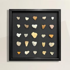Collection of Twenty-Five Framed Heart Stones