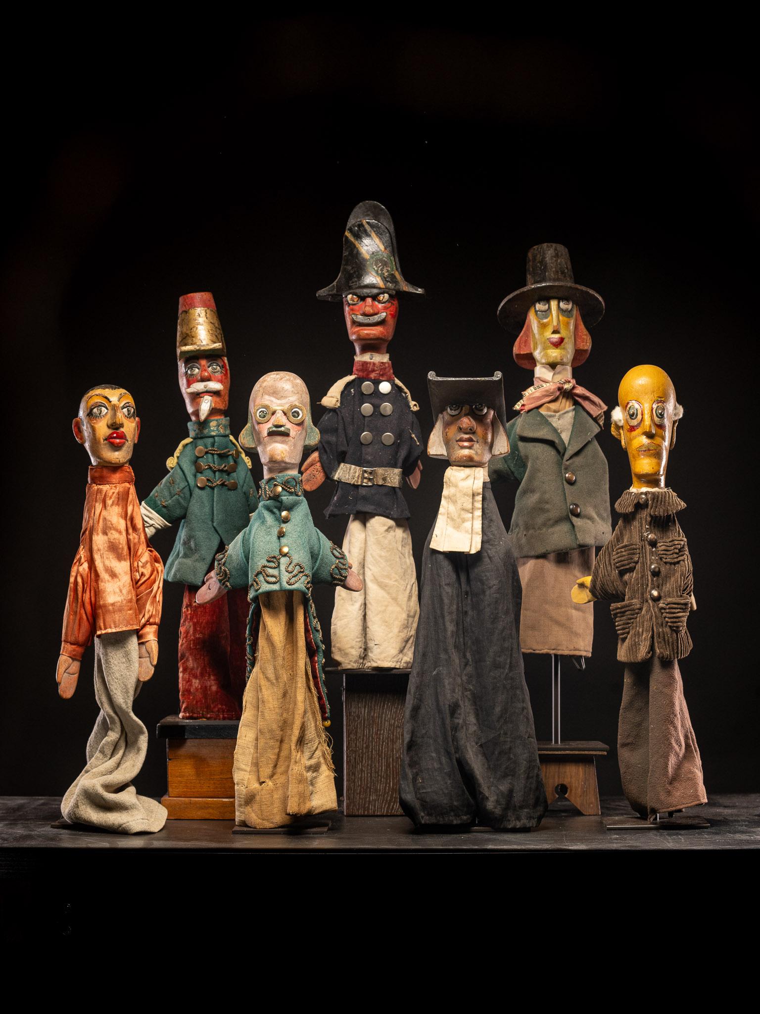 Collection of  two 19th C French Glove Puppets in original condition. 2