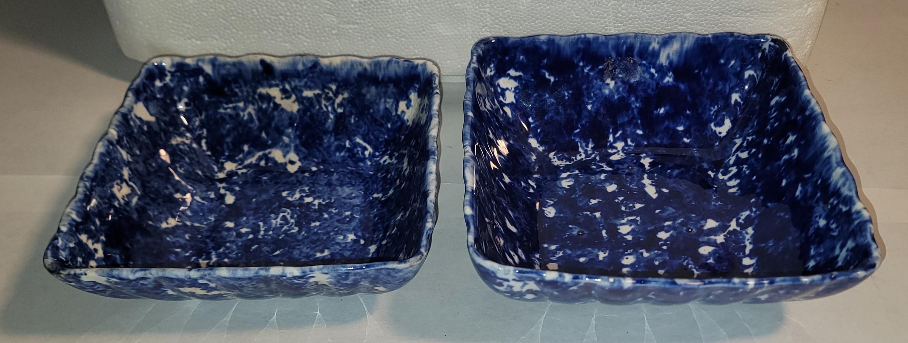 Américain Collection de deux bols de service en éponge du 19e siècle en vente