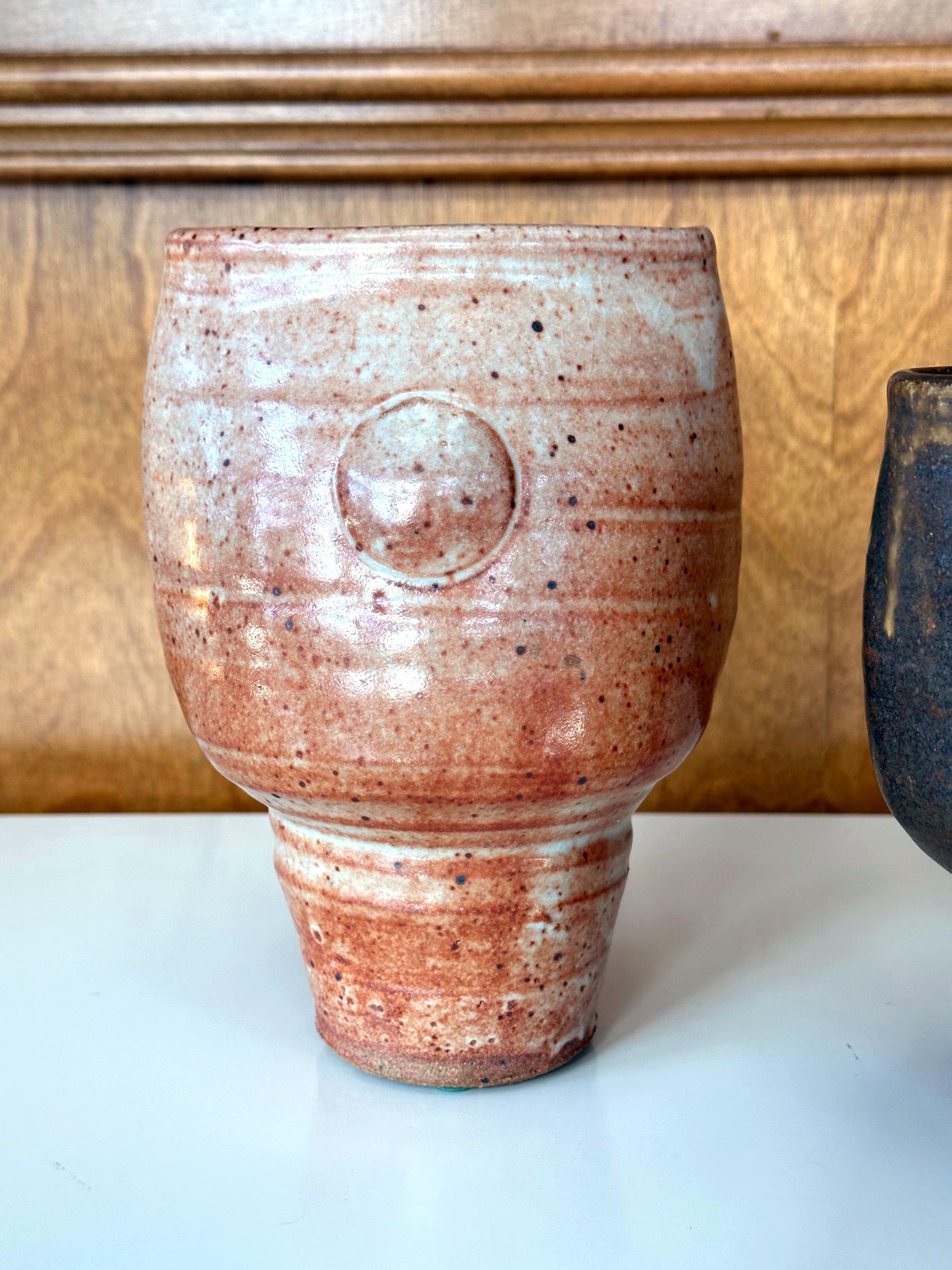 Collection de deux vases émaillés en céramique de Warren Mackinzie en vente 4