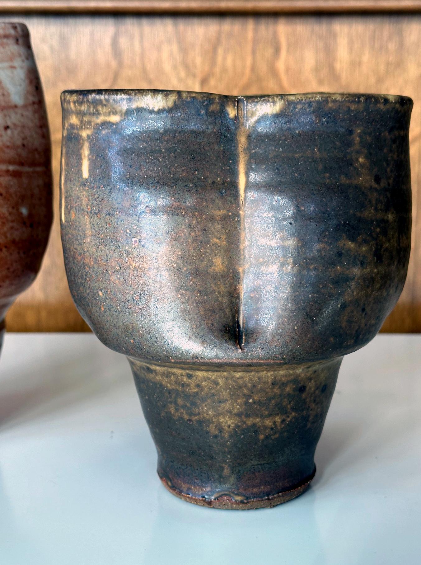 Collection de deux vases émaillés en céramique de Warren Mackinzie en vente 5
