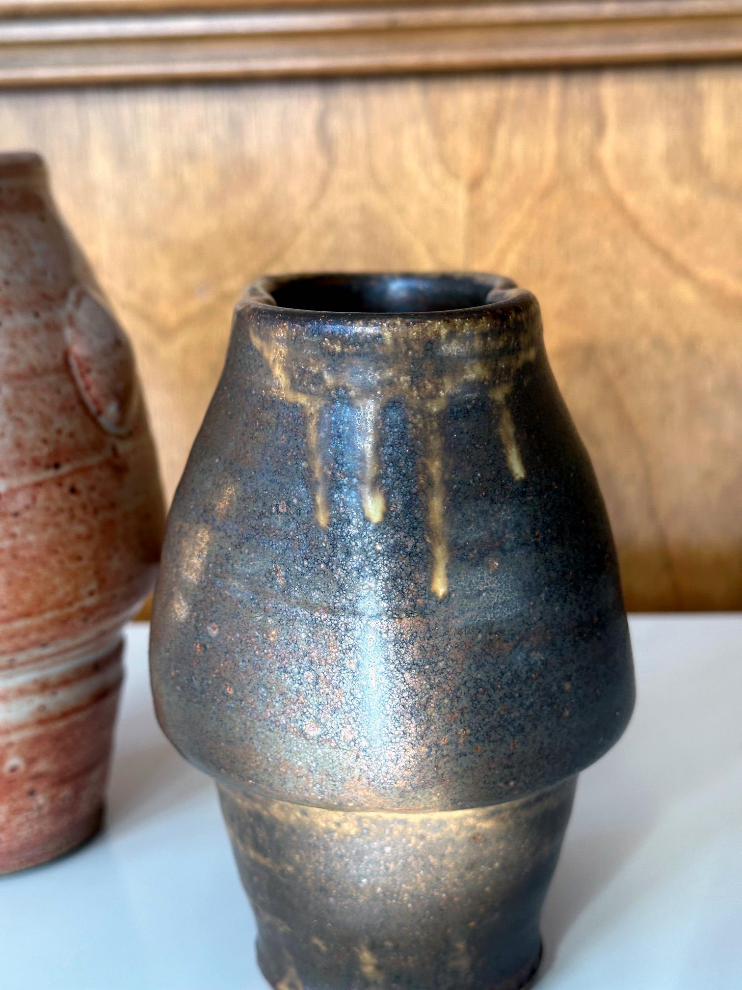 Collection de deux vases émaillés en céramique de Warren Mackinzie en vente 10
