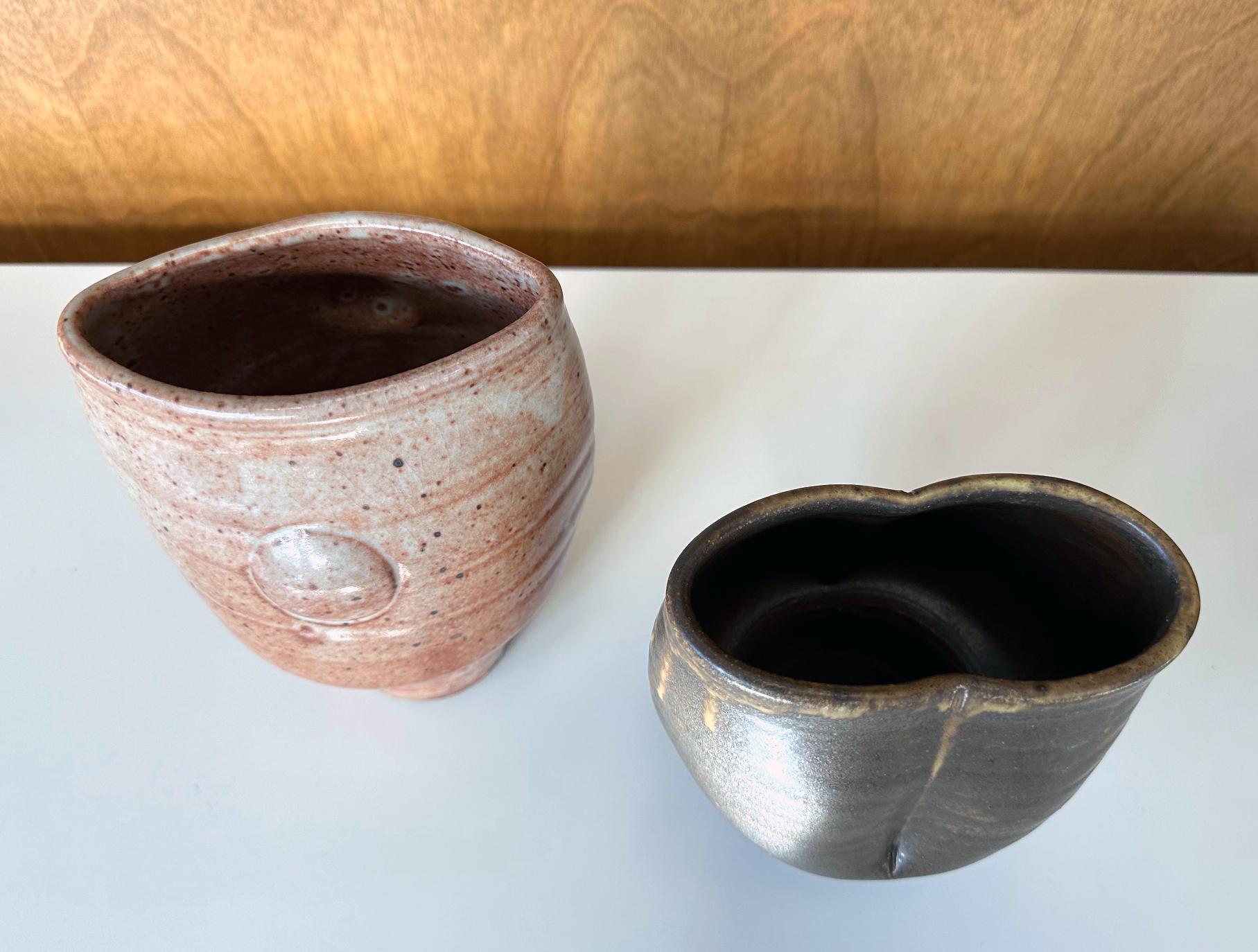 Collection de deux vases émaillés en céramique de Warren Mackinzie en vente 1
