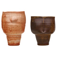 Collection de deux vases émaillés en céramique de Warren Mackinzie