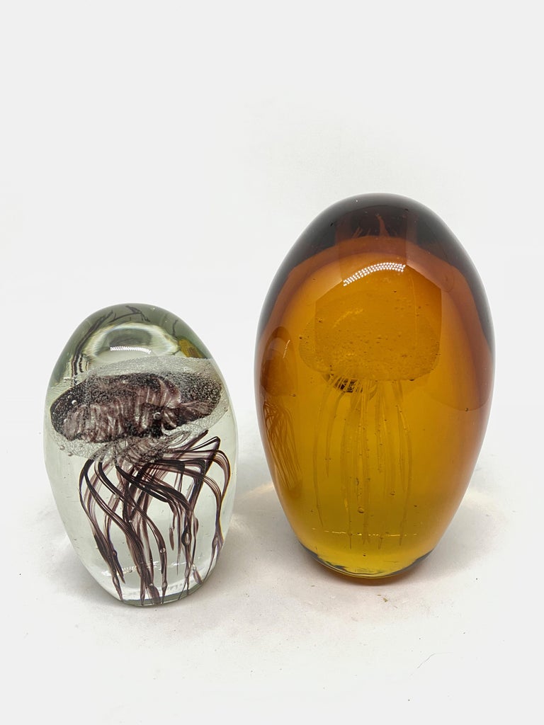 Collection of Two Jelly Fish Murano Italian Art Glass Aquarium ...