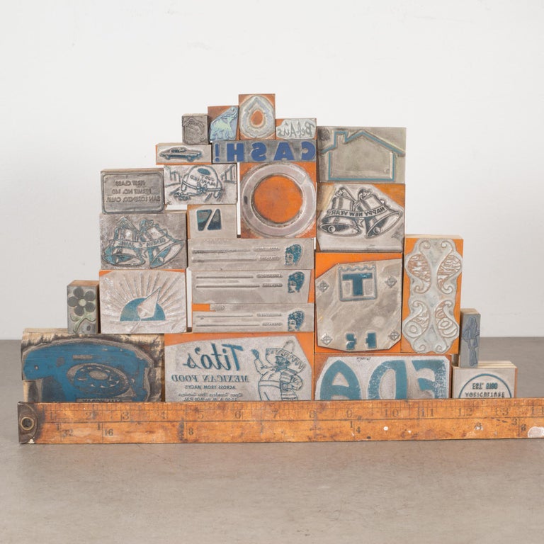 Collection of Typeset Advertising Print Blocks, C.1940 For Sale at 1stDibs