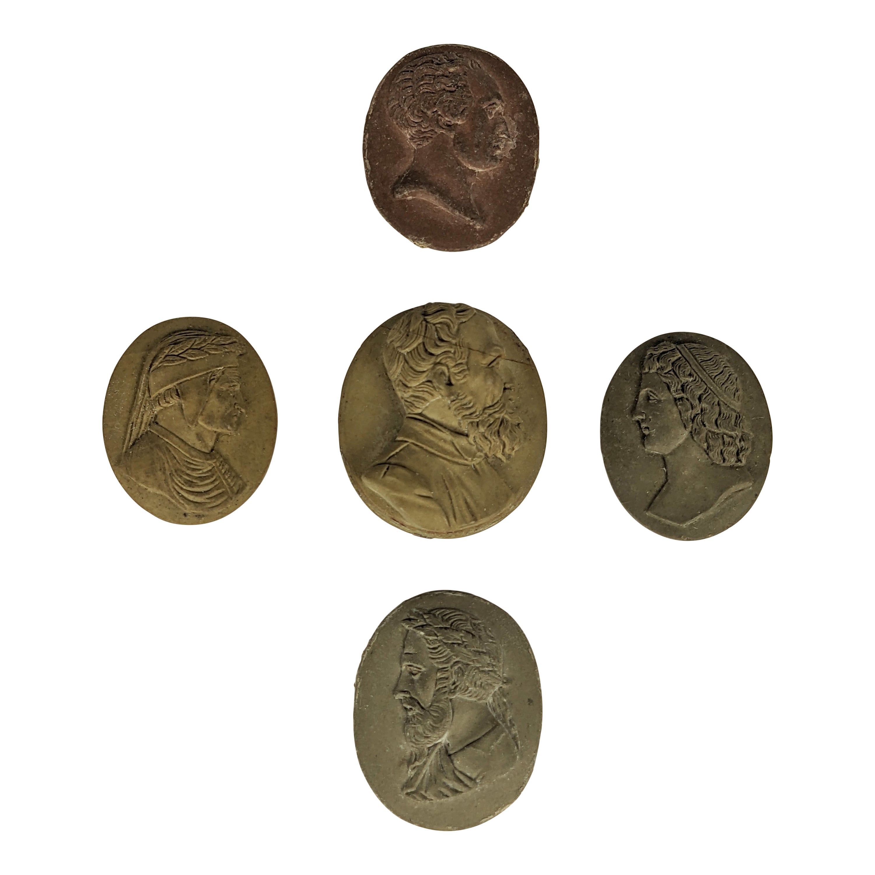 Collection of Unmounted 19th Century Lava Cameos For Sale