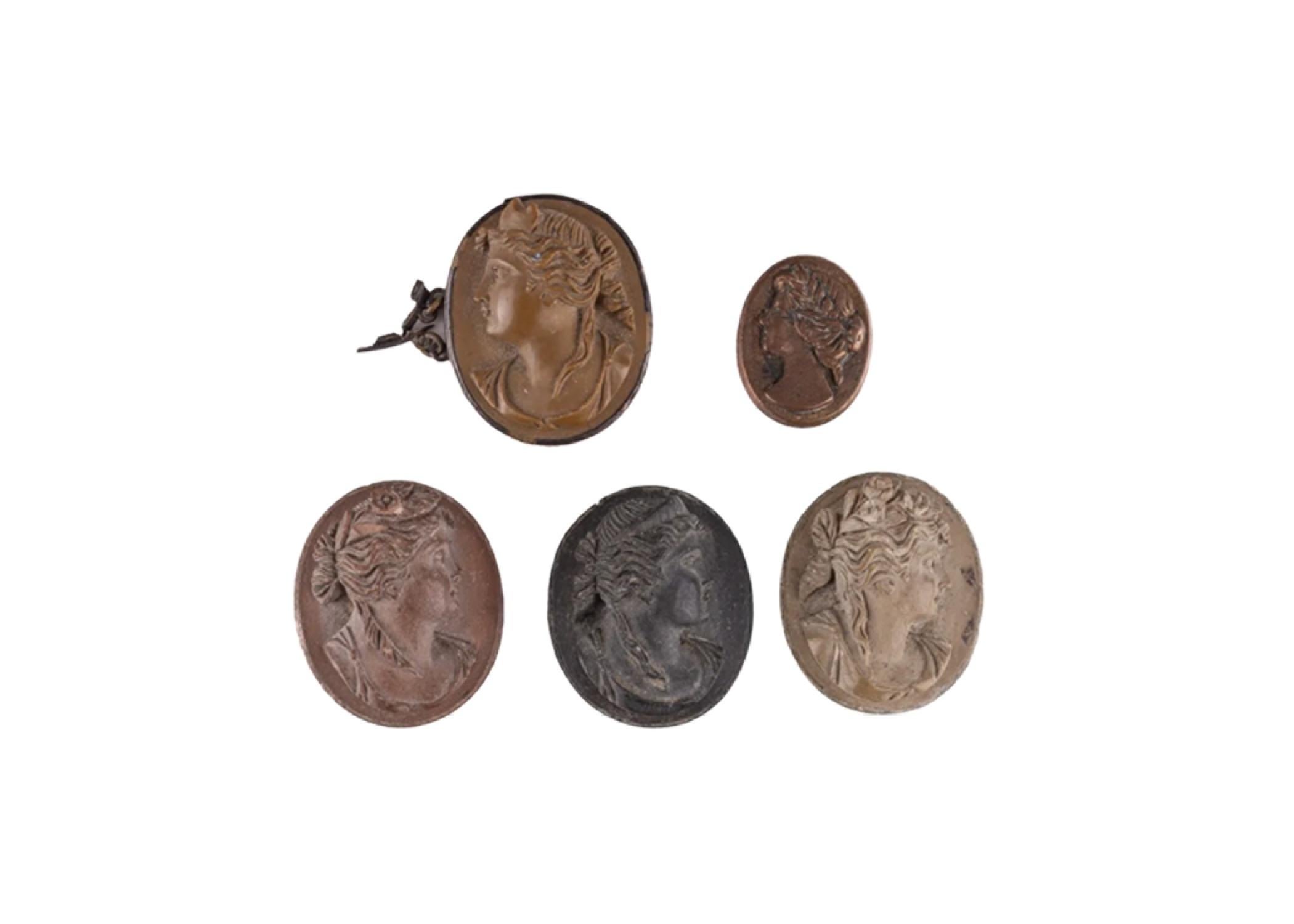 Unknown Collection of Lava Unmounted Cameo Grouping For Sale