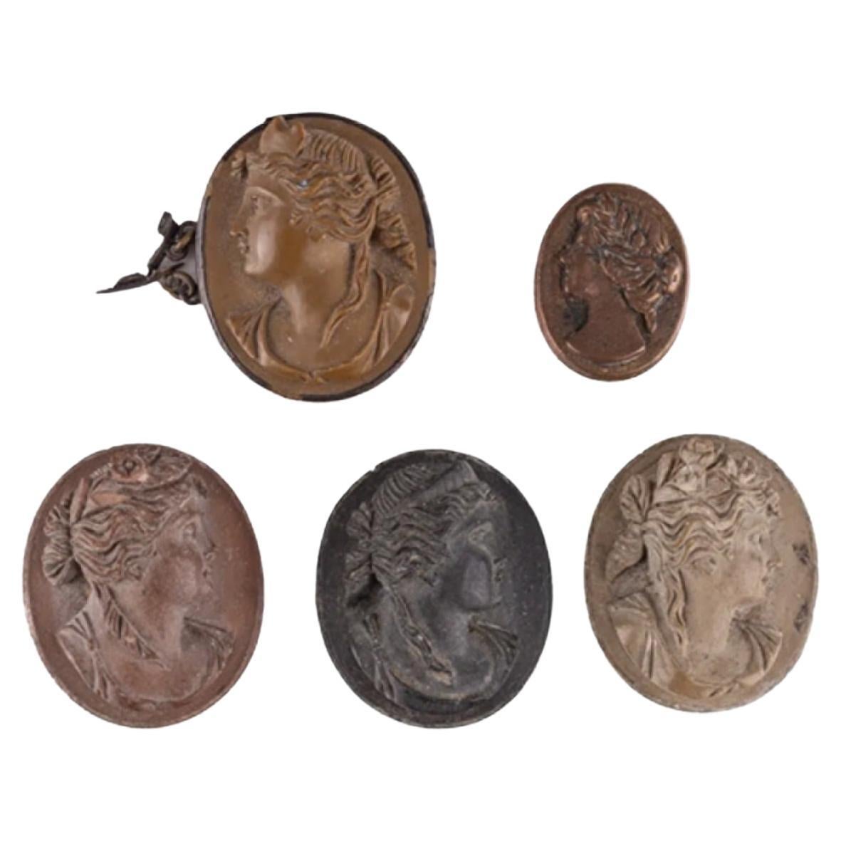 Collection of Lava Unmounted Cameo Grouping For Sale