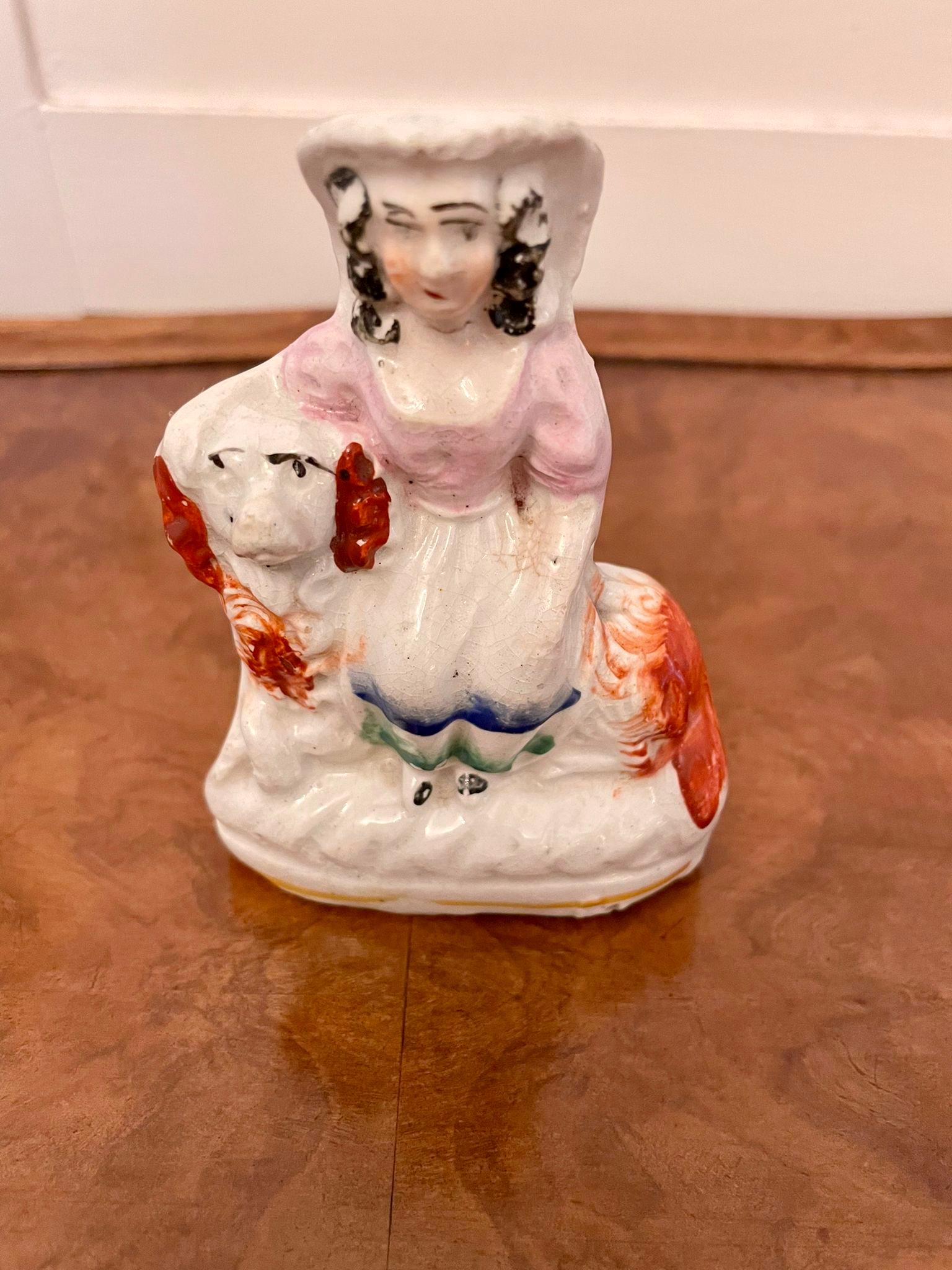 Collection of Unusual Antique 19th Century Victorian Staffordshire Dogs Set of 5 For Sale 7