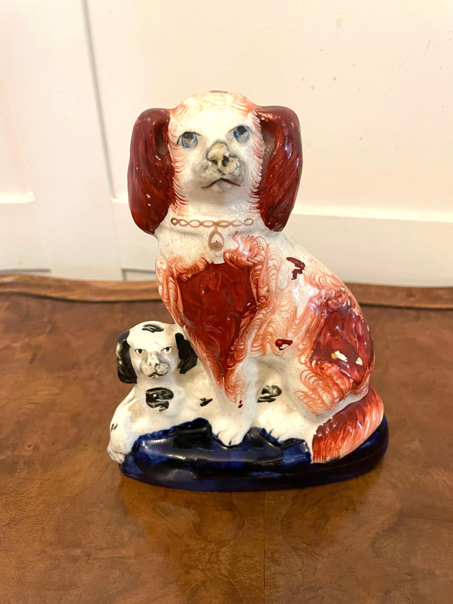 Collection of Unusual Antique Victorian Staffordshire Dogs For Sale 4