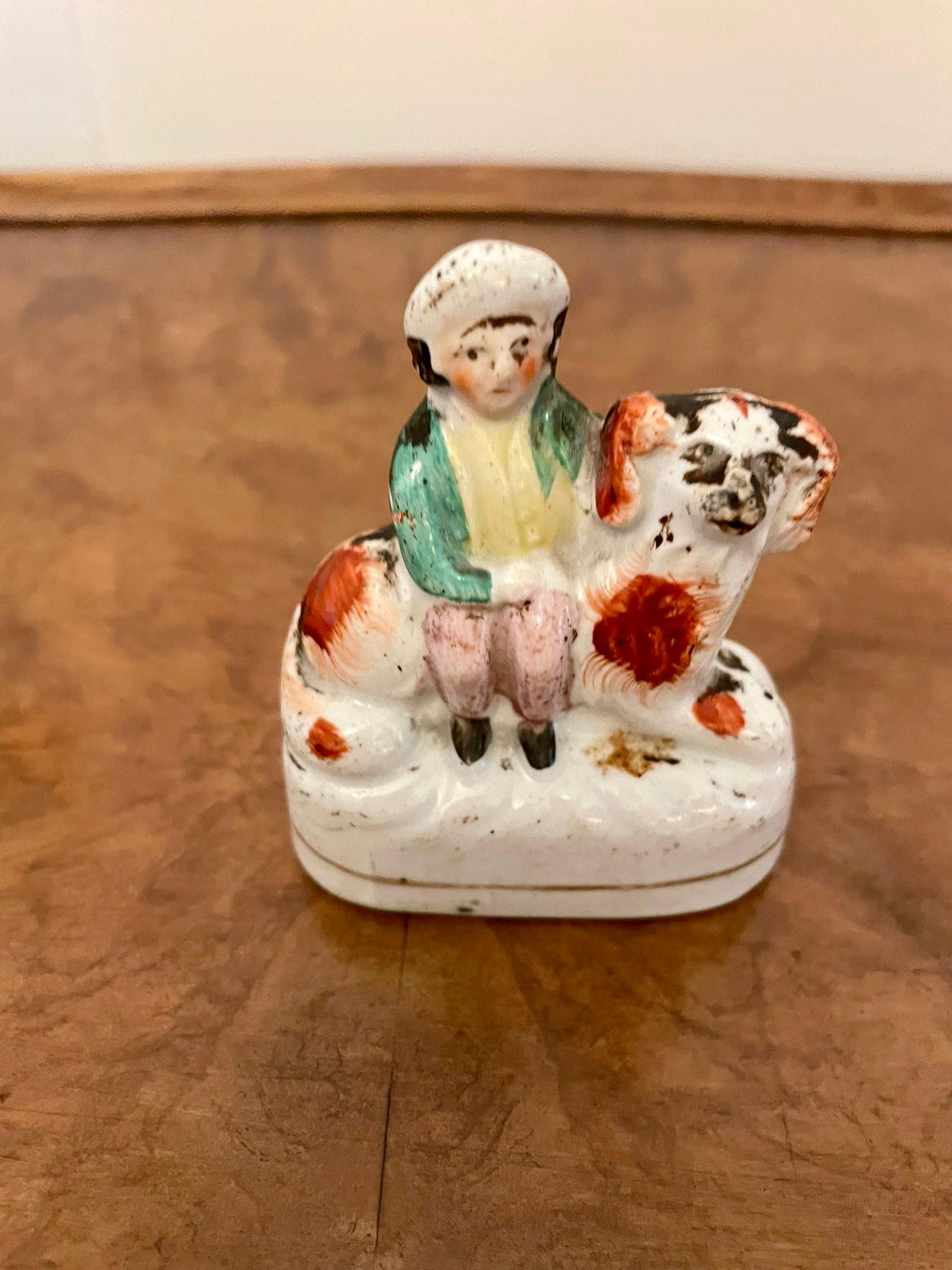 Collection of Unusual Antique Victorian Staffordshire Dogs In Good Condition For Sale In Suffolk, GB