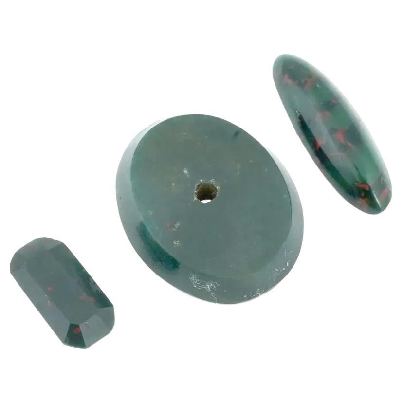 Collection Of Various Hand Carved Bloodstone Stones