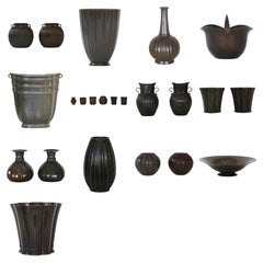 Collection of Vases and Vessels by Just Andersen, 1920s - 1940s, Denmark