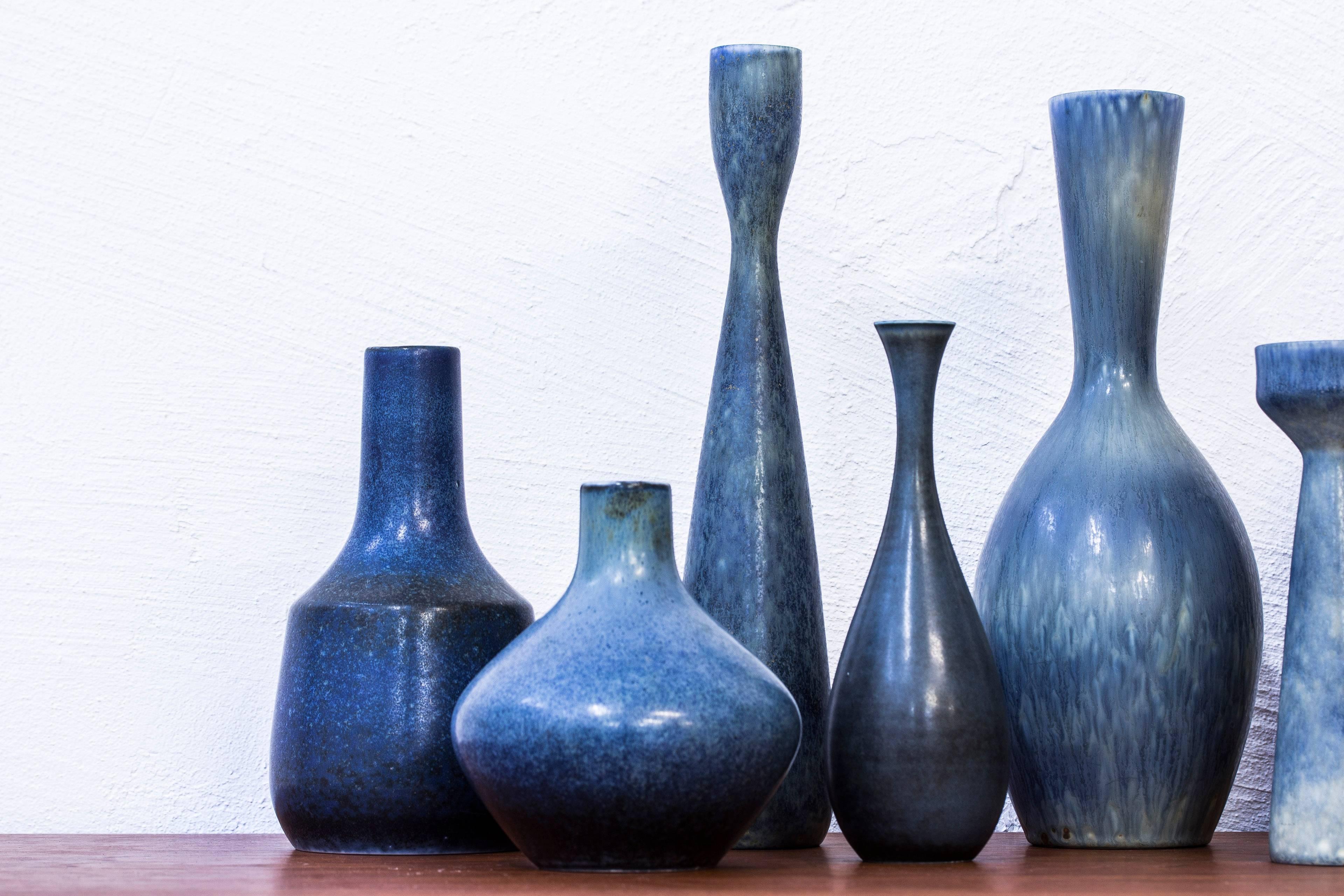 Mid-20th Century Collection of Vases by Carl Harry Stålhane for Rörstrand, Sweden, 1950s