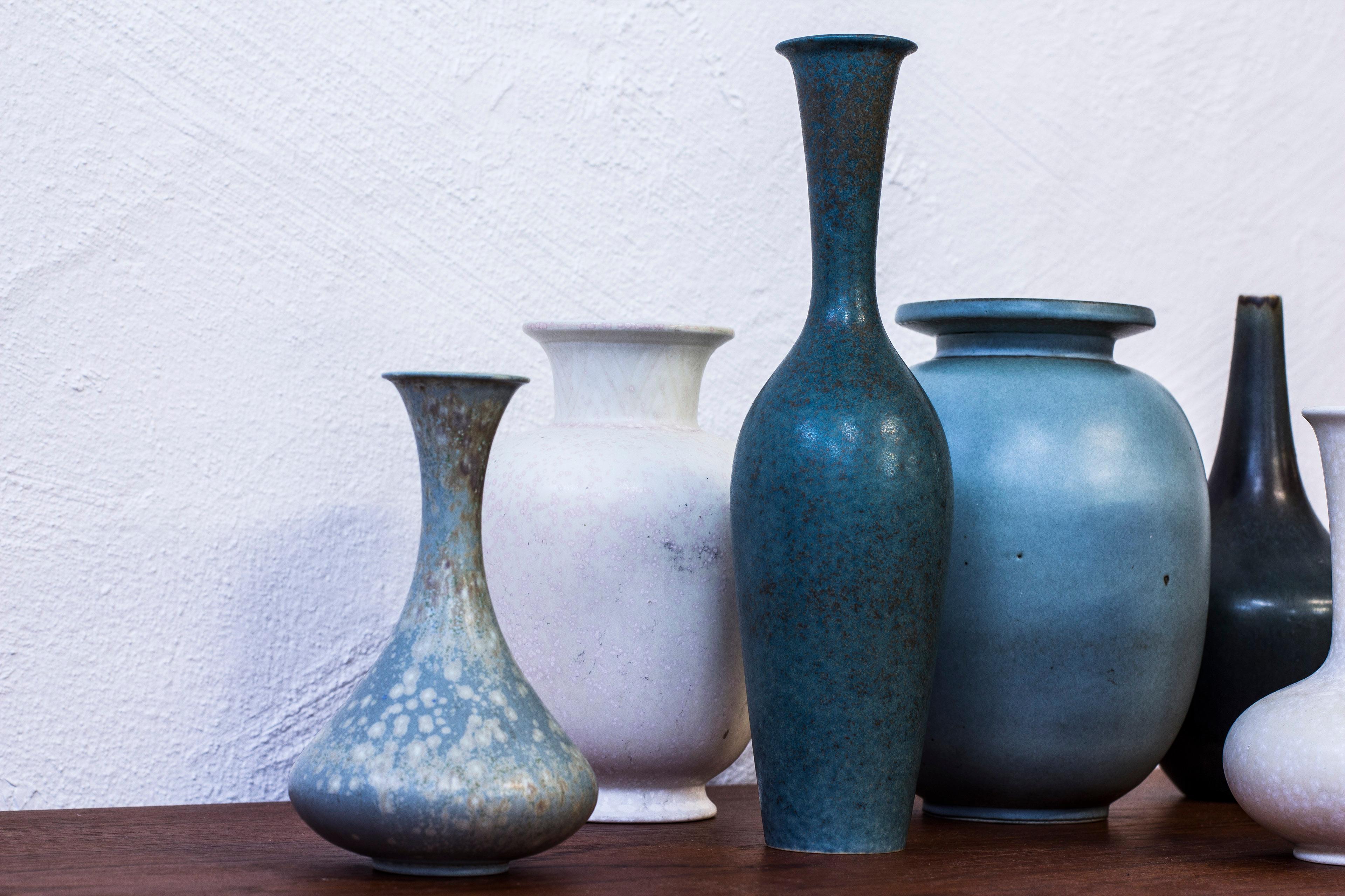Mid-20th Century Collection of Vases by Gunnar Nylund for Rörstrand, Sweden, 1950s