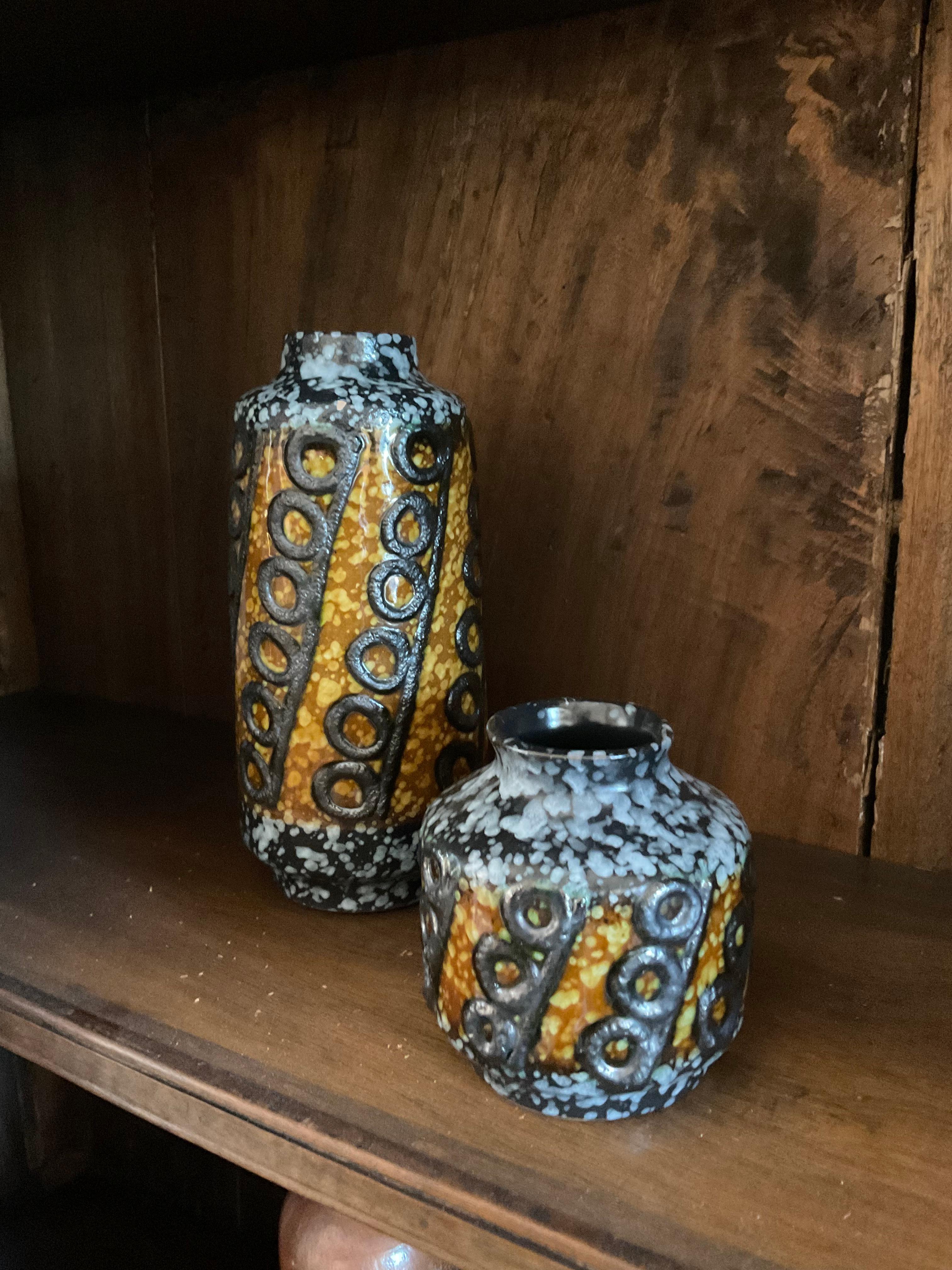 Glazed Collection of Vases For Sale